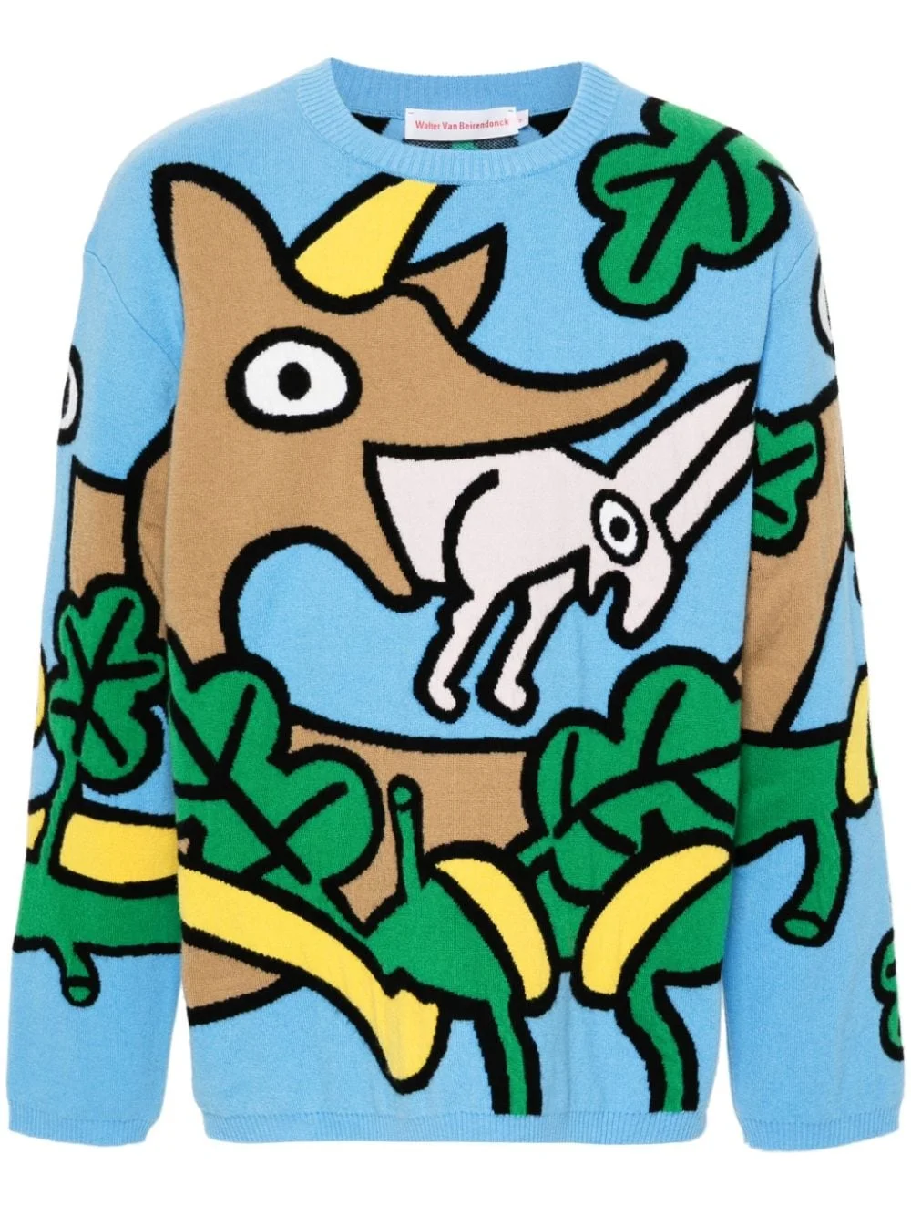 Wisdom intarsia-knit wool jumper - 1