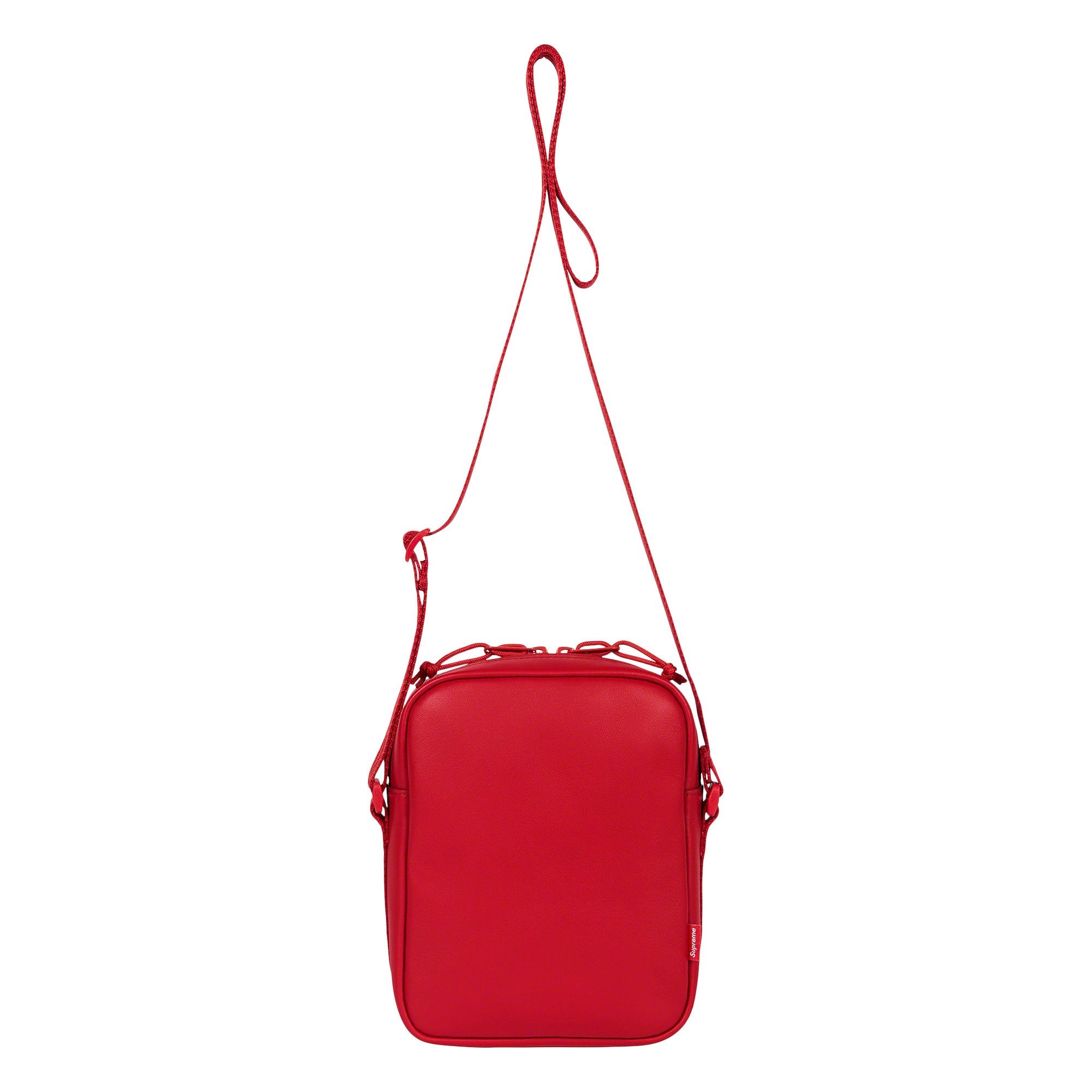 Supreme Leather Shoulder Bag 'Red' - 2