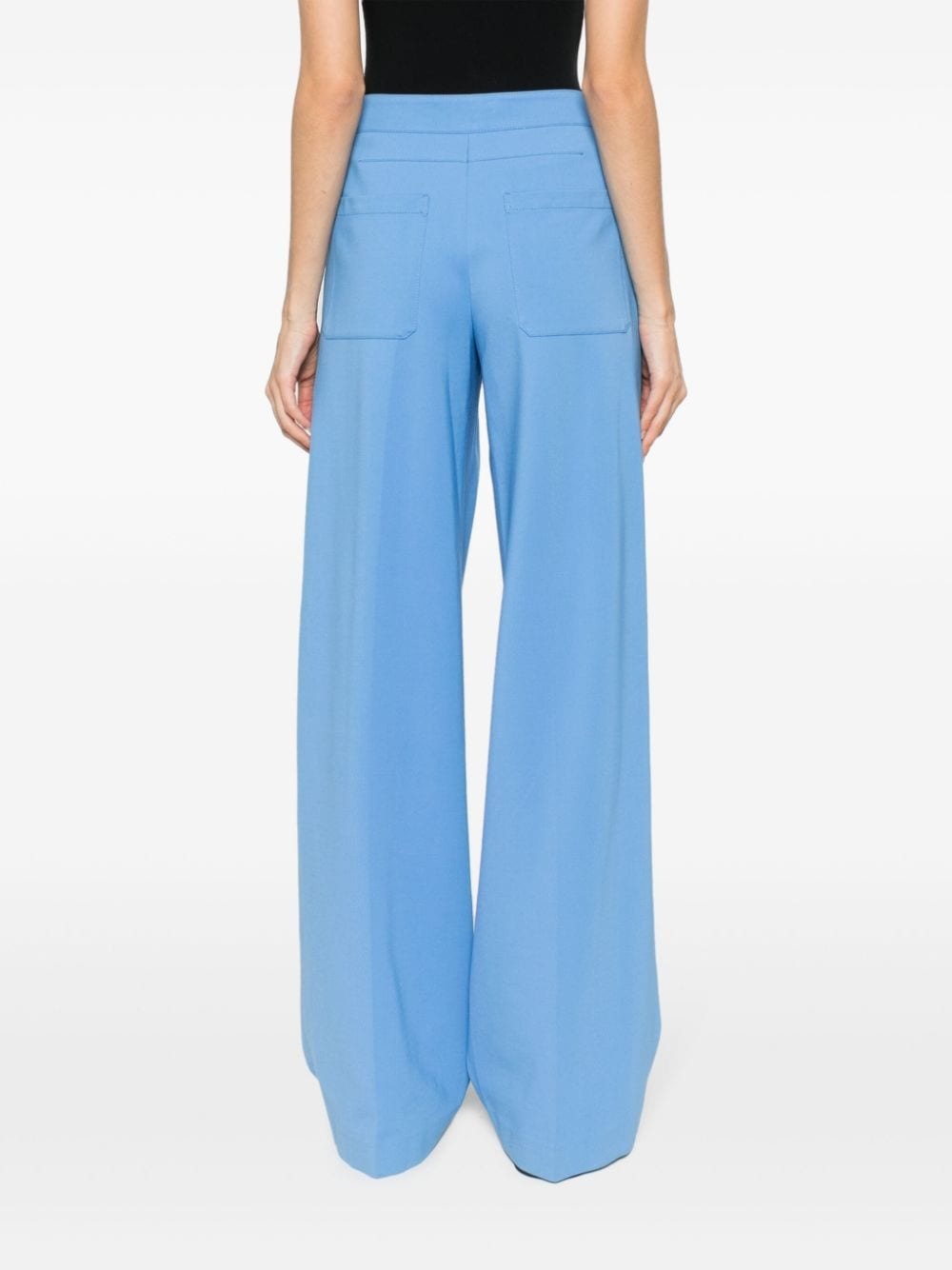 high-waisted flared trousers - 4