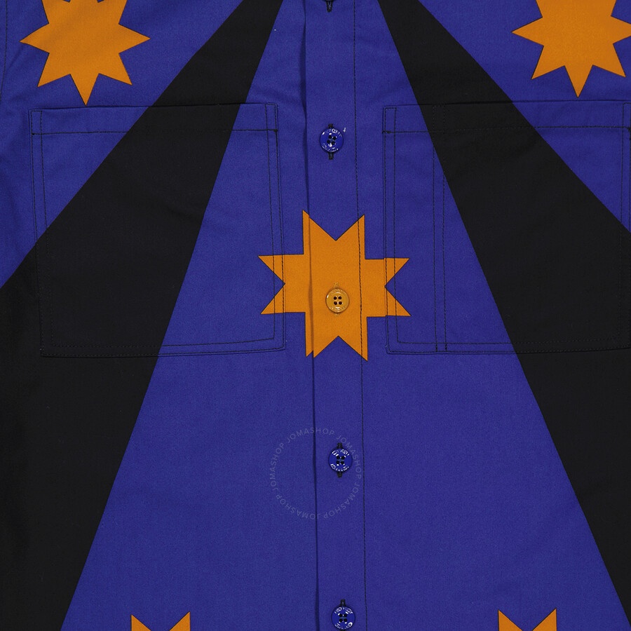 Burberry Burberry Men's Bright Navy Short-Sleeve Star Detail