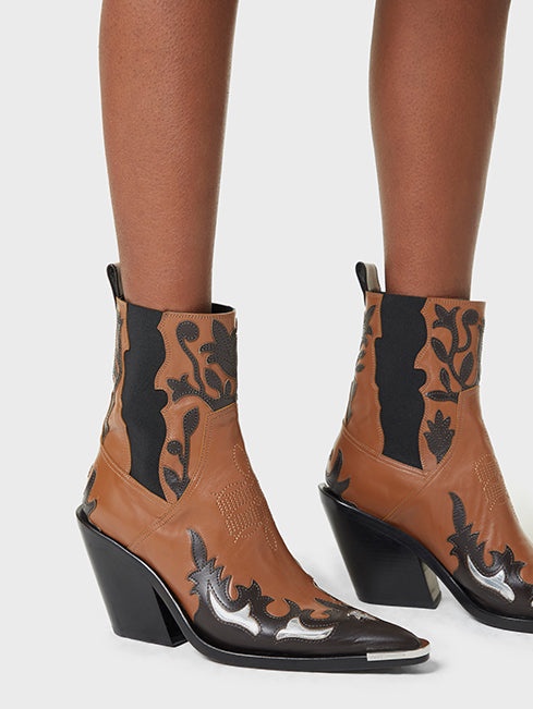 Paco Rabanne CHELSEA BROWN BOOTS REVERSIBLE