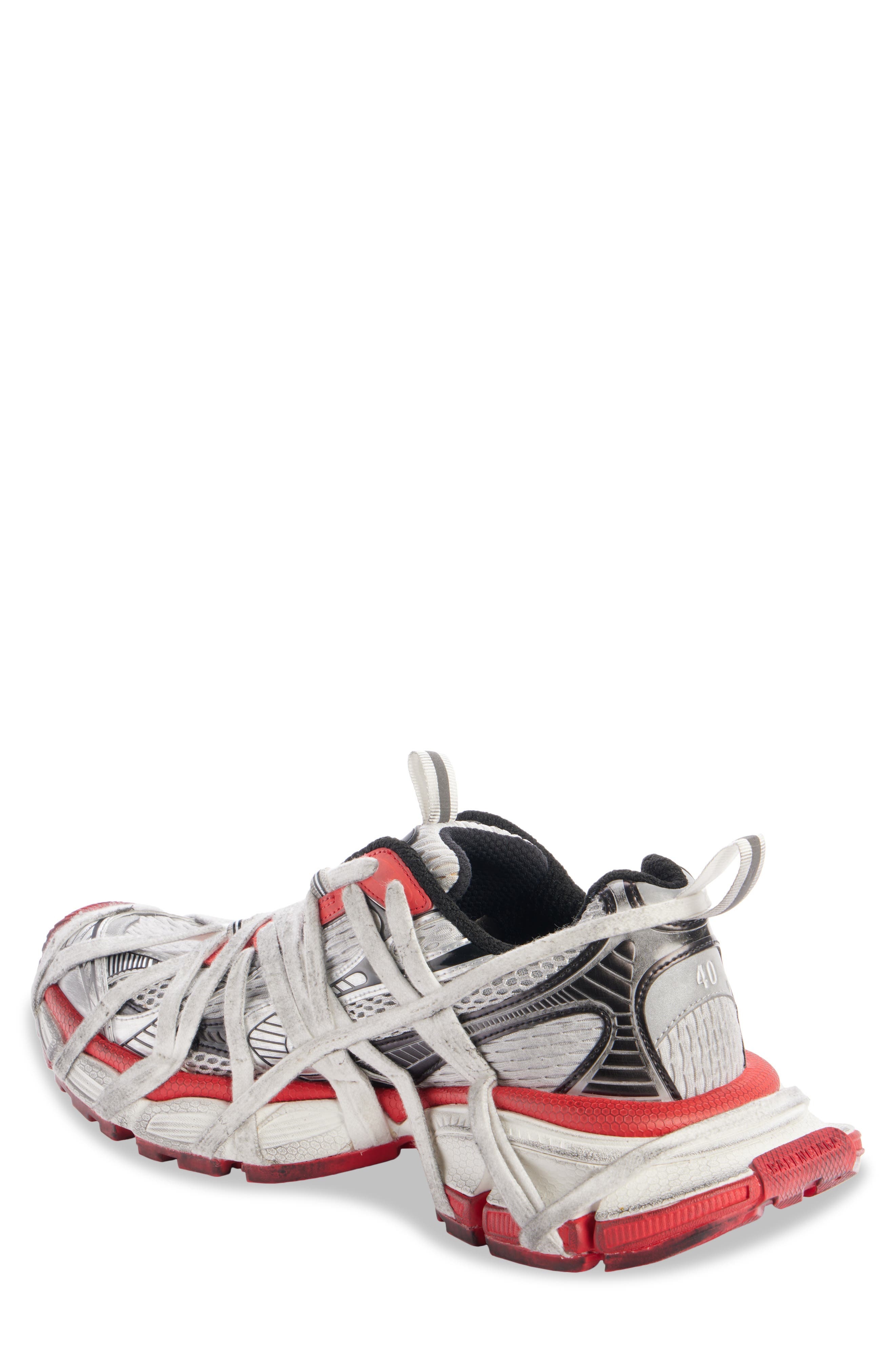 Balenciaga 3XL Extreme Lace Sneaker in Grey/Red/Black/White at Nordstrom - 2