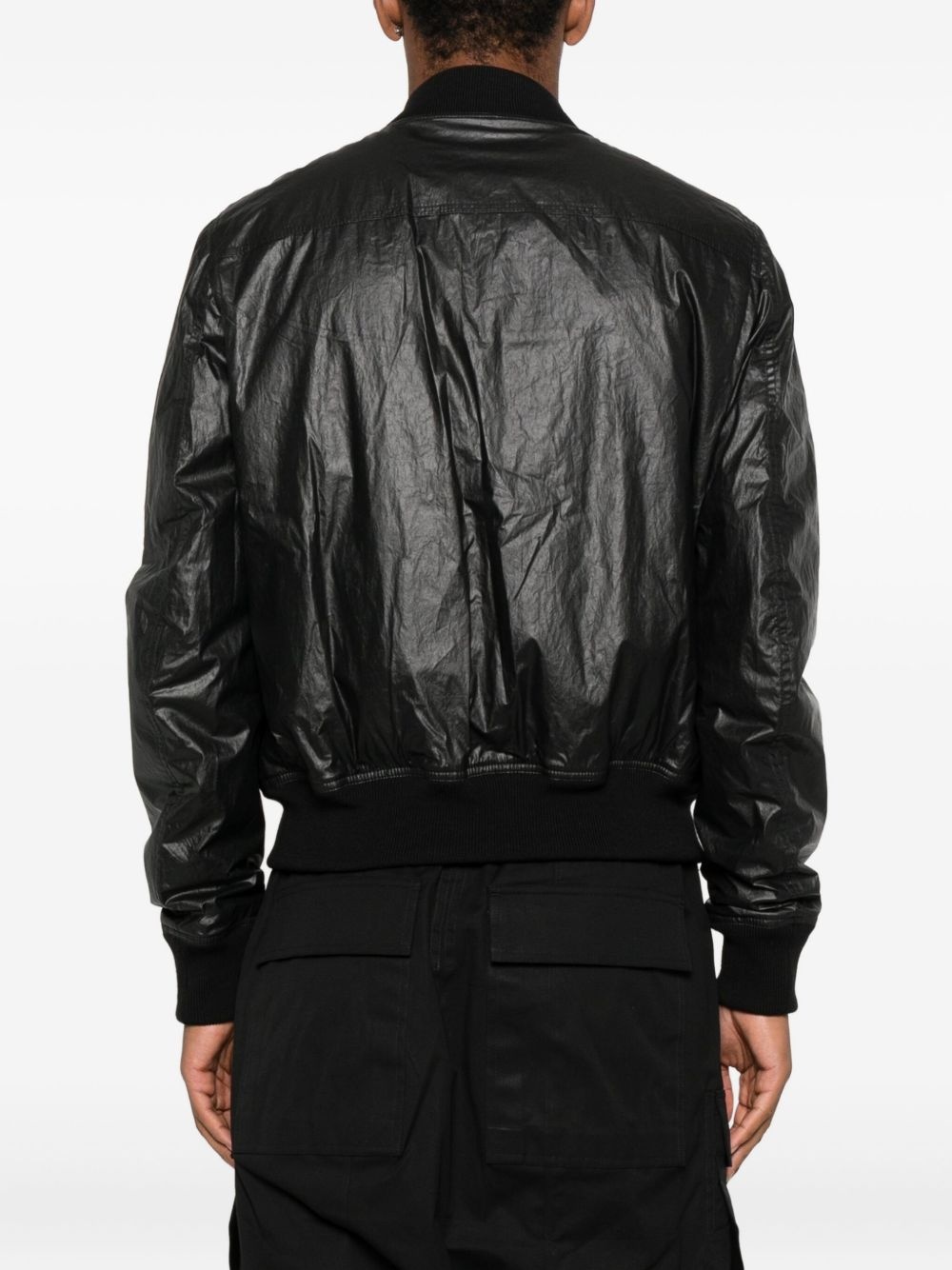 zip-fastening bomber jacket - 4