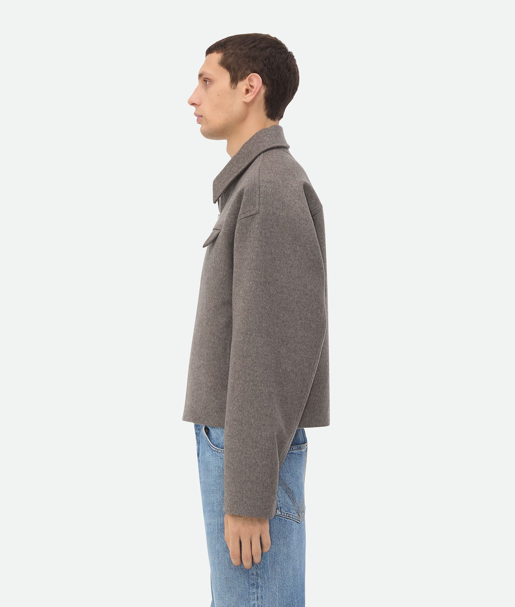 Bottega Veneta Double Wool Cashmere Kimono Blouson | REVERSIBLE