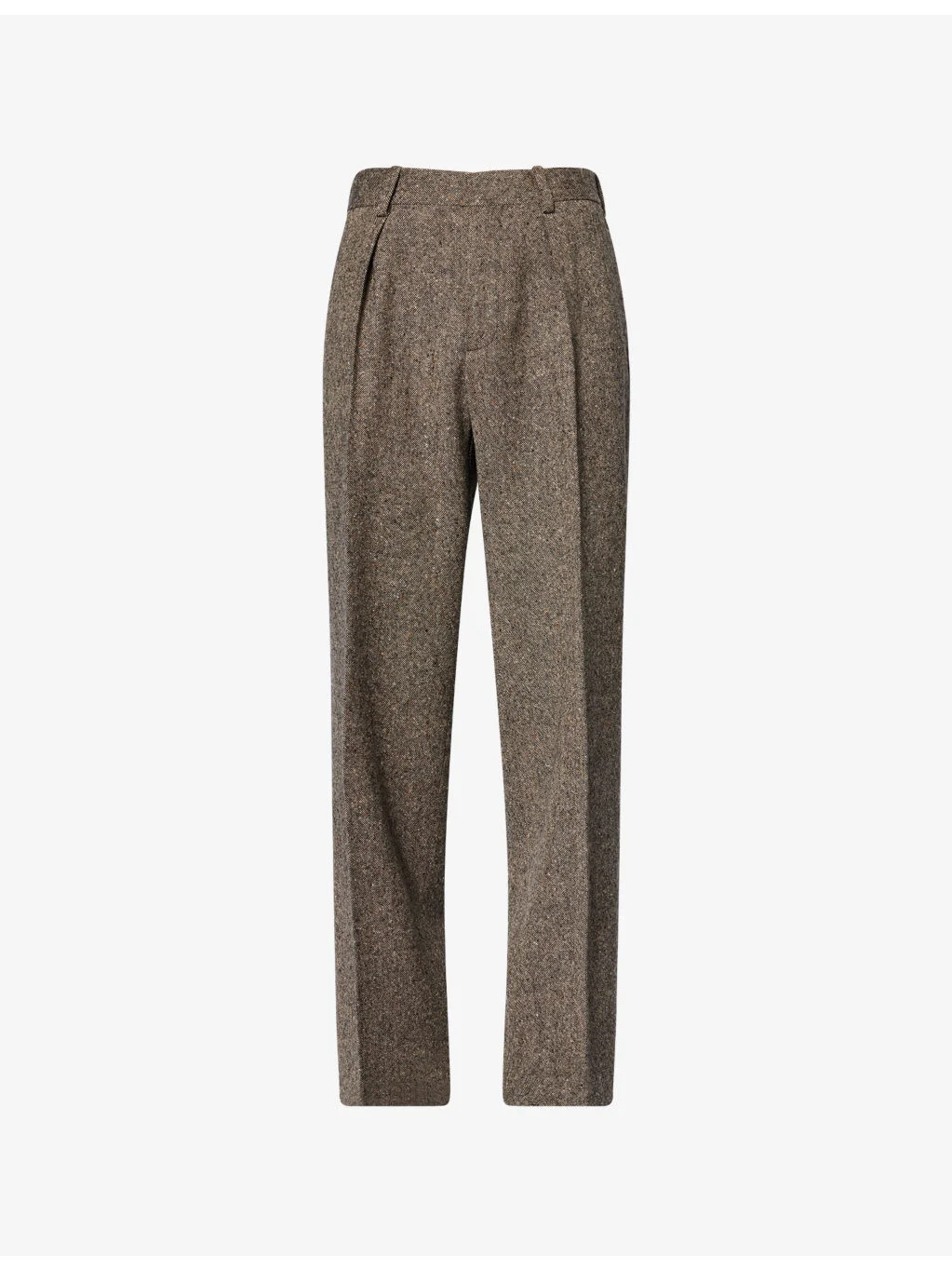 Brand-Patch Straight-Leg Wool Trousers - 1