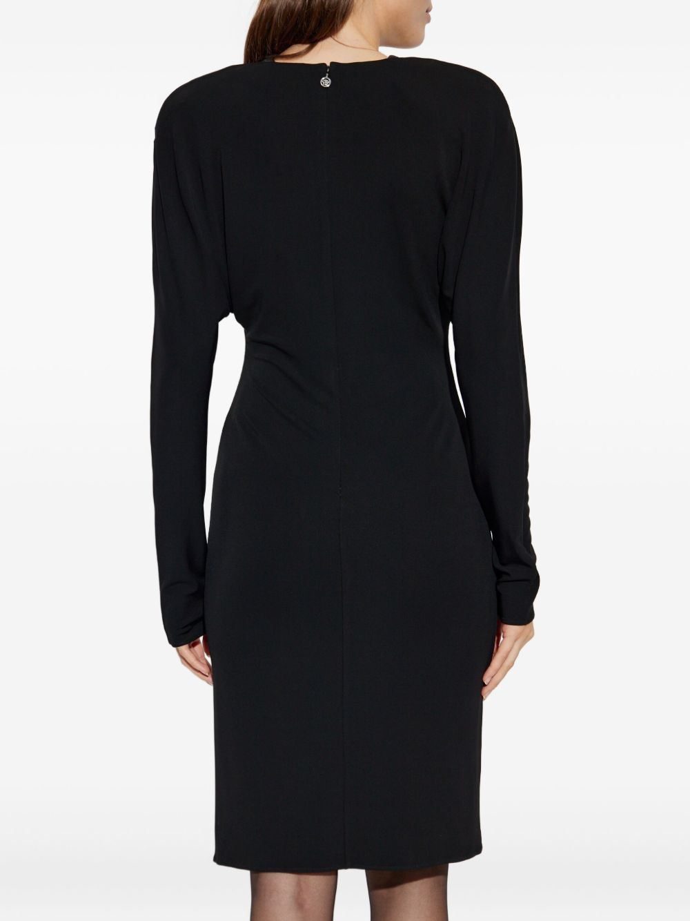V-neck long-sleeve mini dress - 4