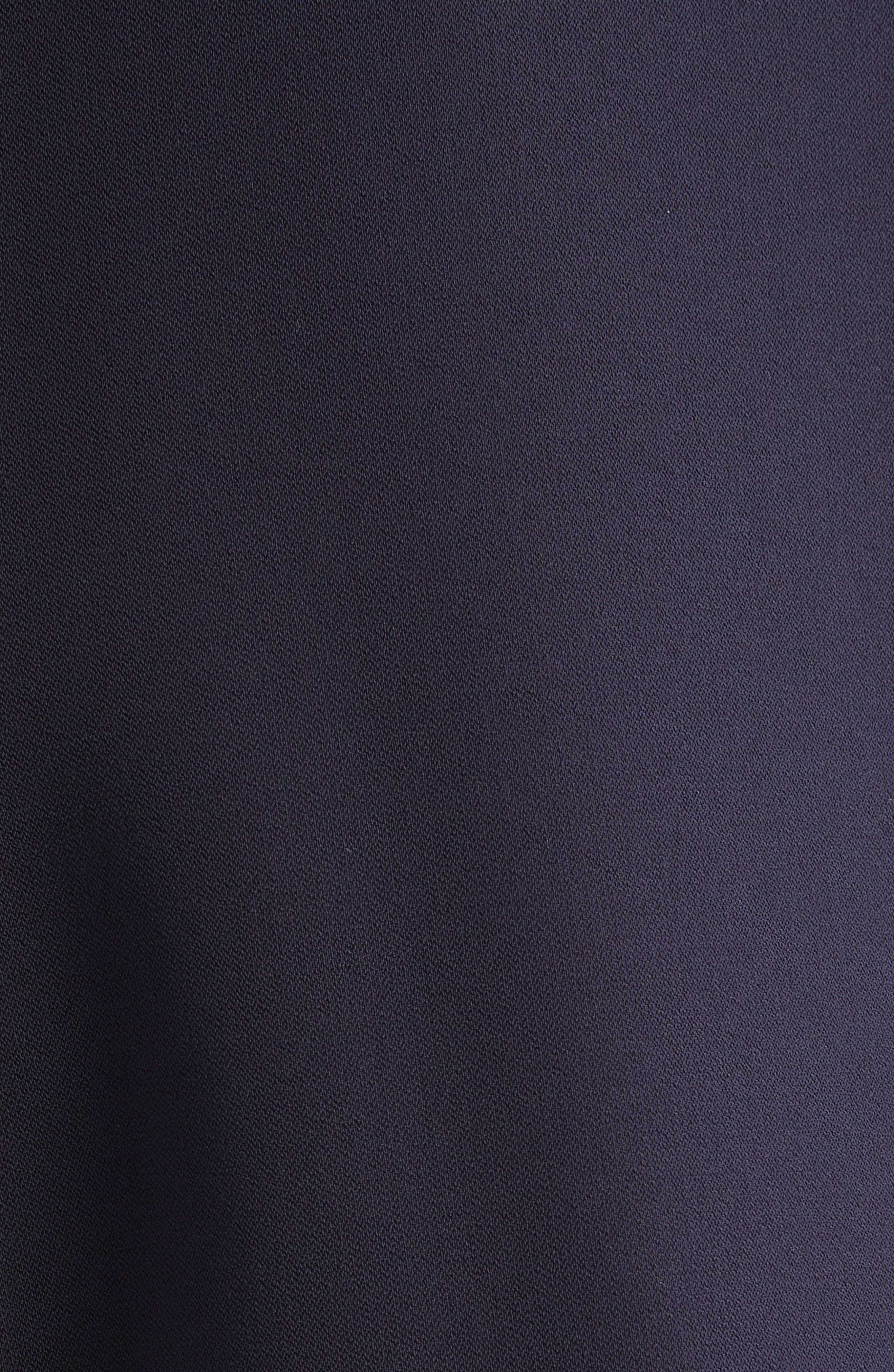 Emporio Armani Inverted Pleat Short Sleeve Dress in Solid Dark Blue at Nordstrom - 6