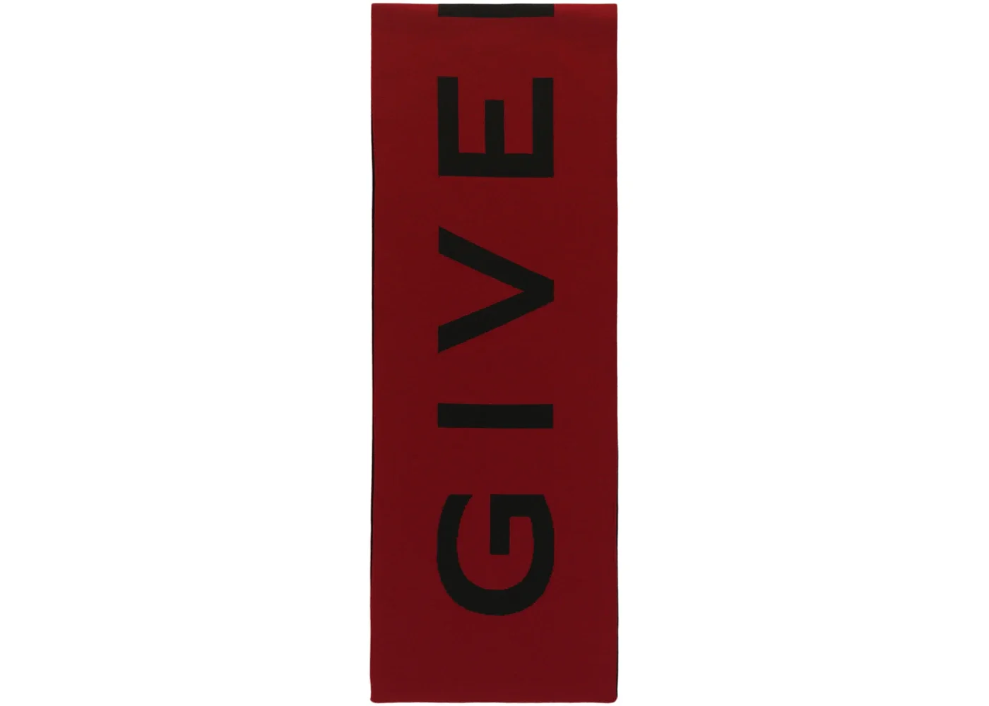 Givenchy Jacquard Logo Scarf Red Black - 1