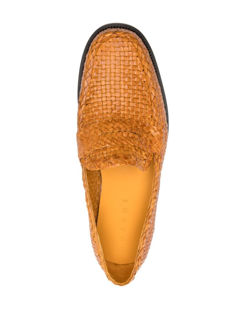 interwoven leather loafers 4