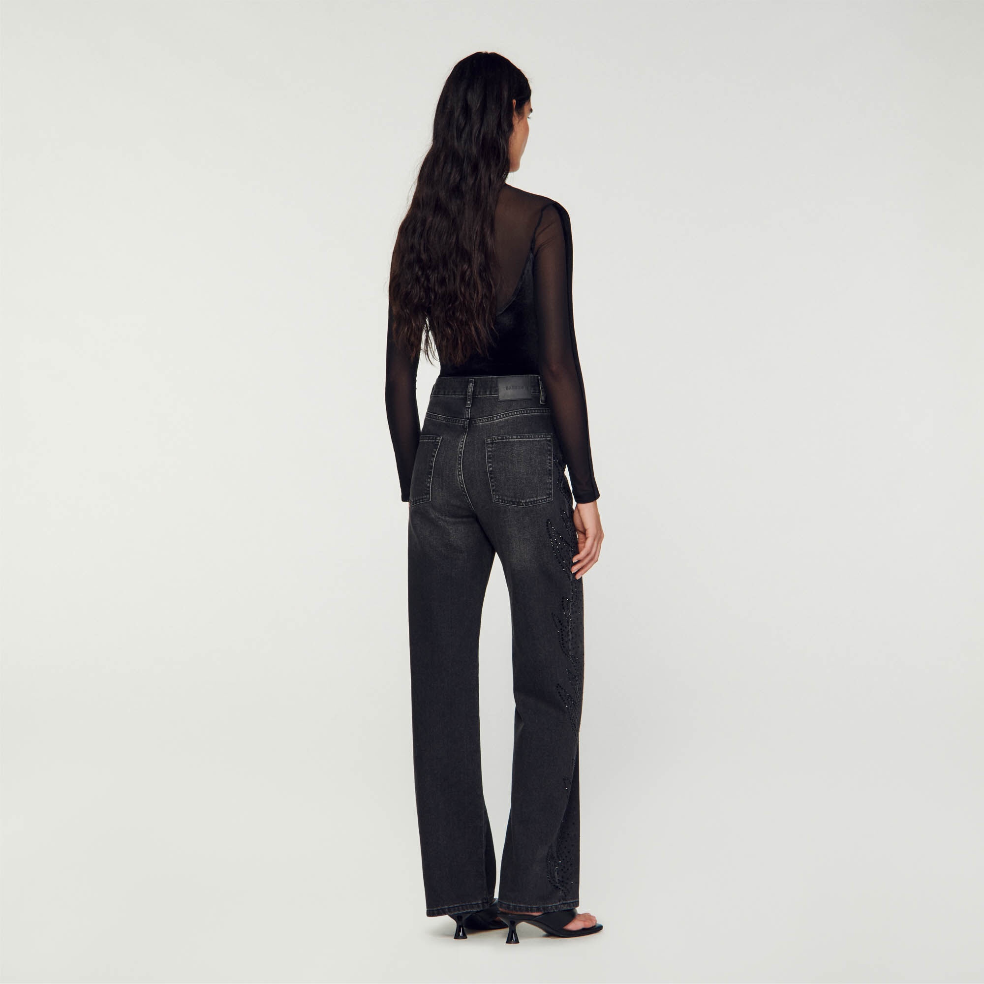 STRAIGHT-LEG FADED JEANS - 6