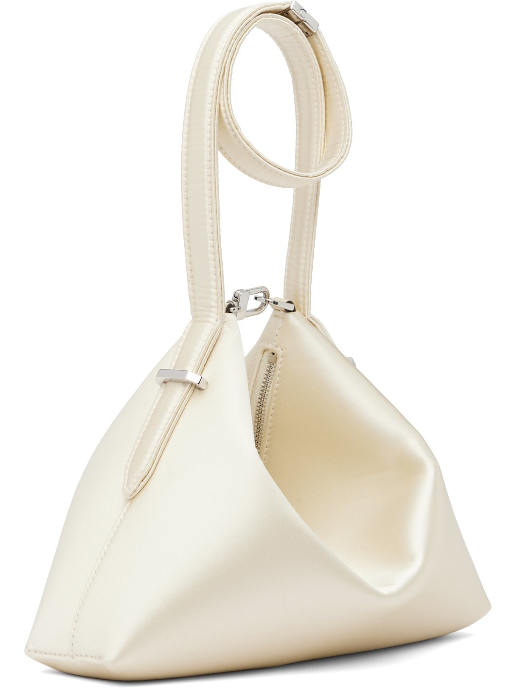 Off-White Bevel Satin Wristlet Clutch - 3