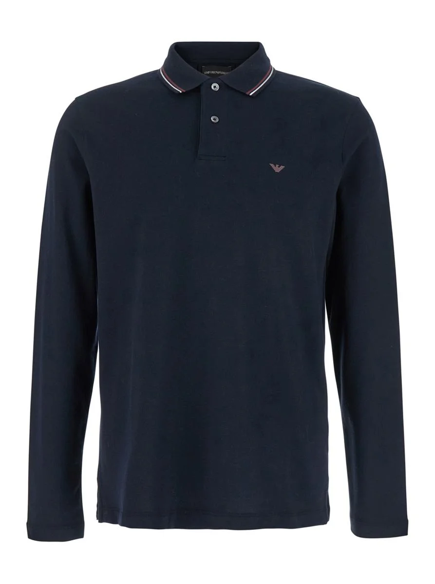 Emporio Armani Logo Cotton Polo Shirt - 1