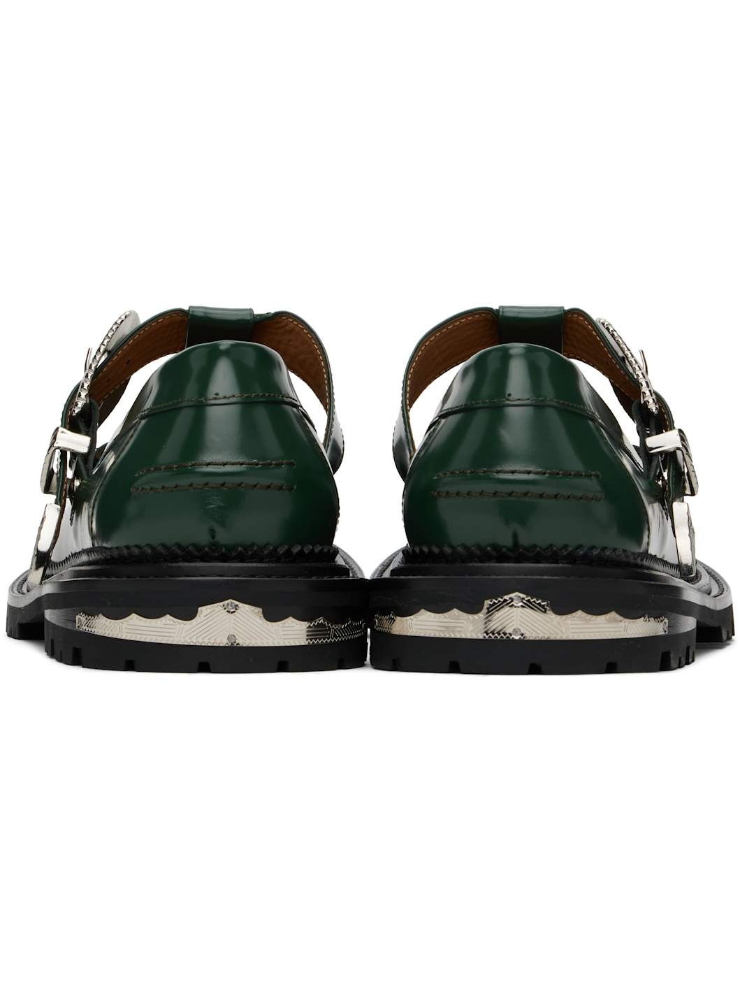 Green Polished Loafers - 2
