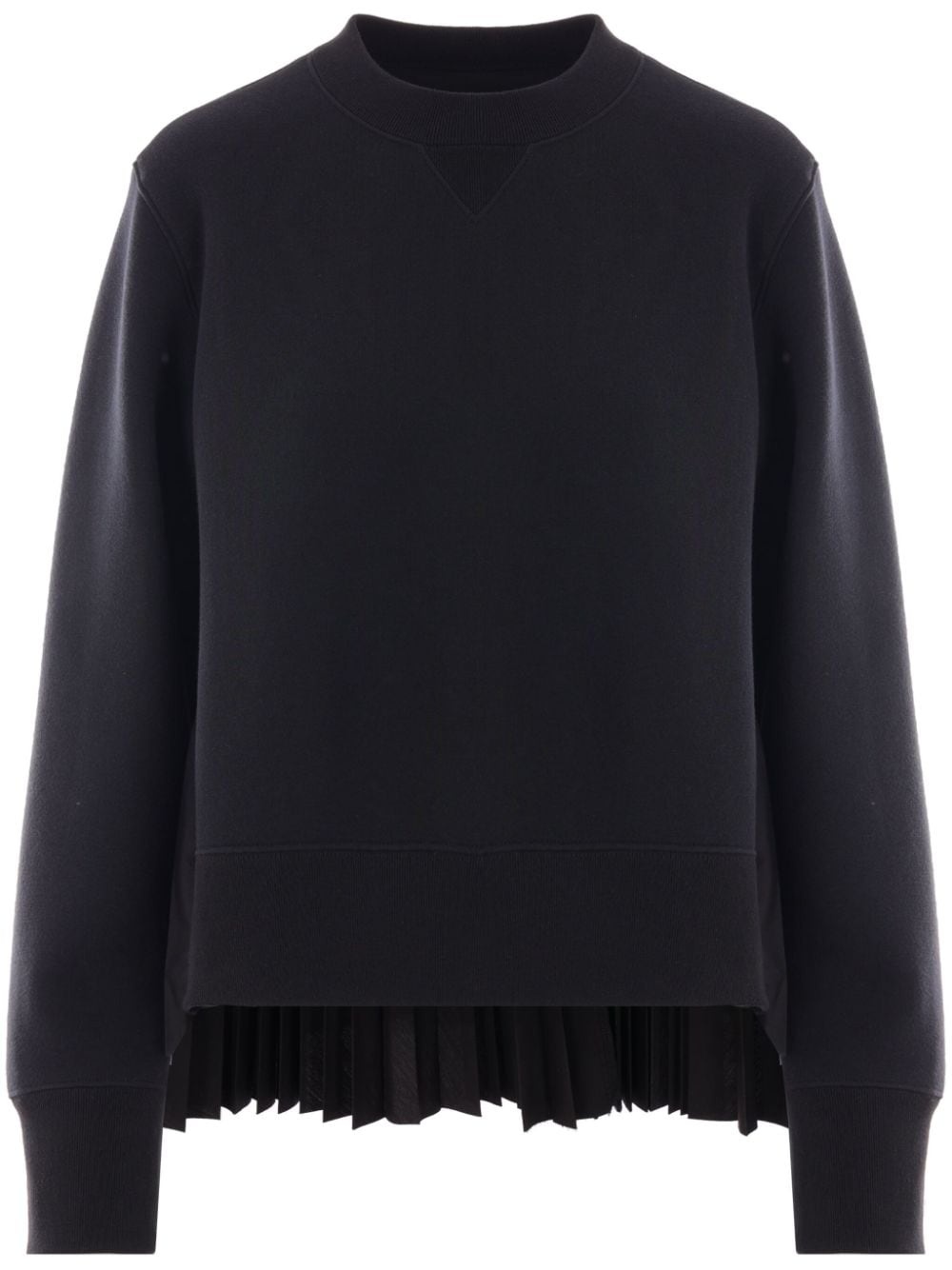 panelled crew-neck sweatshirt - 1