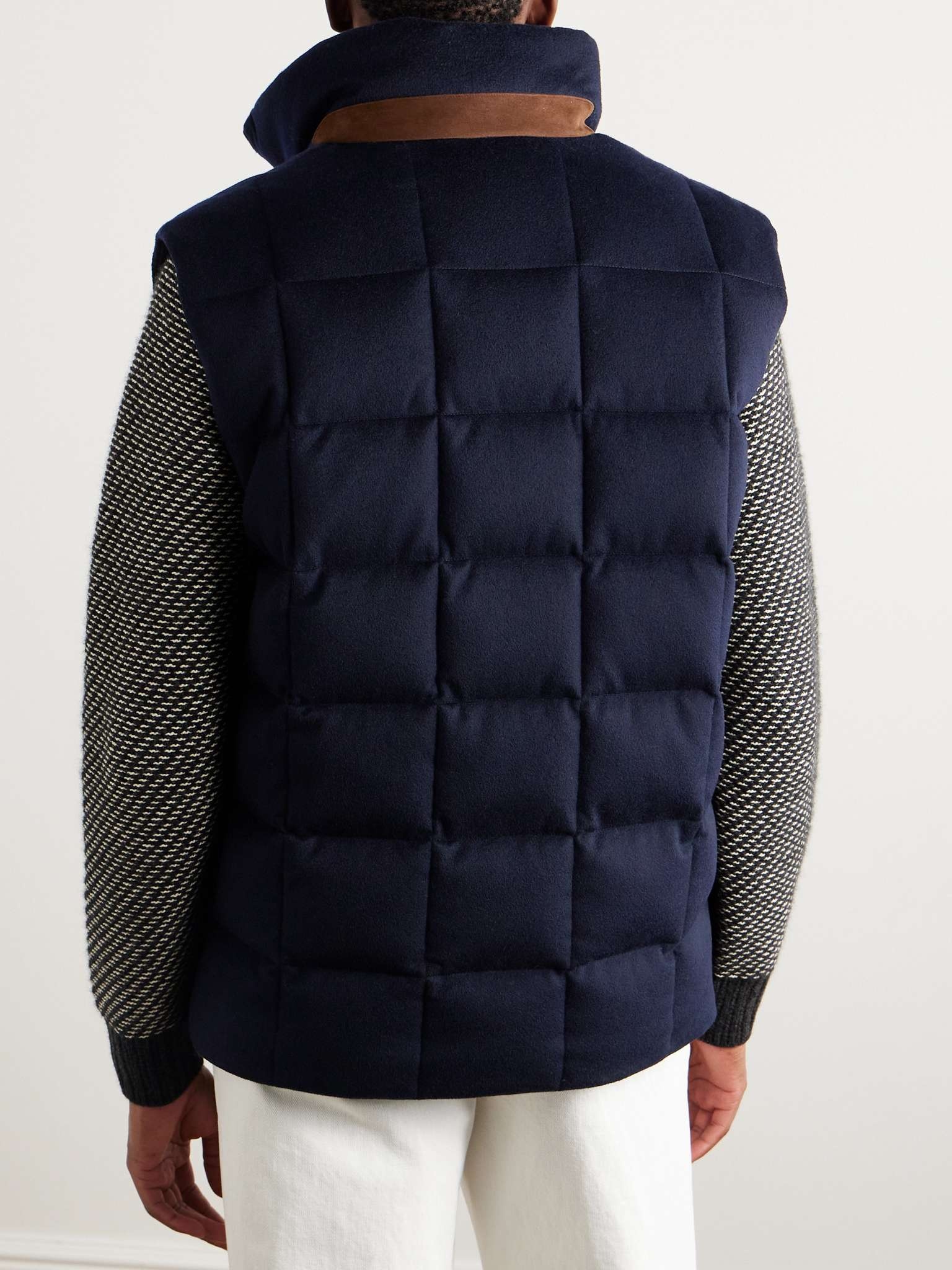Tuul Suede-Trimmed Quilted Storm System® Cashmere Down Gilet - 3