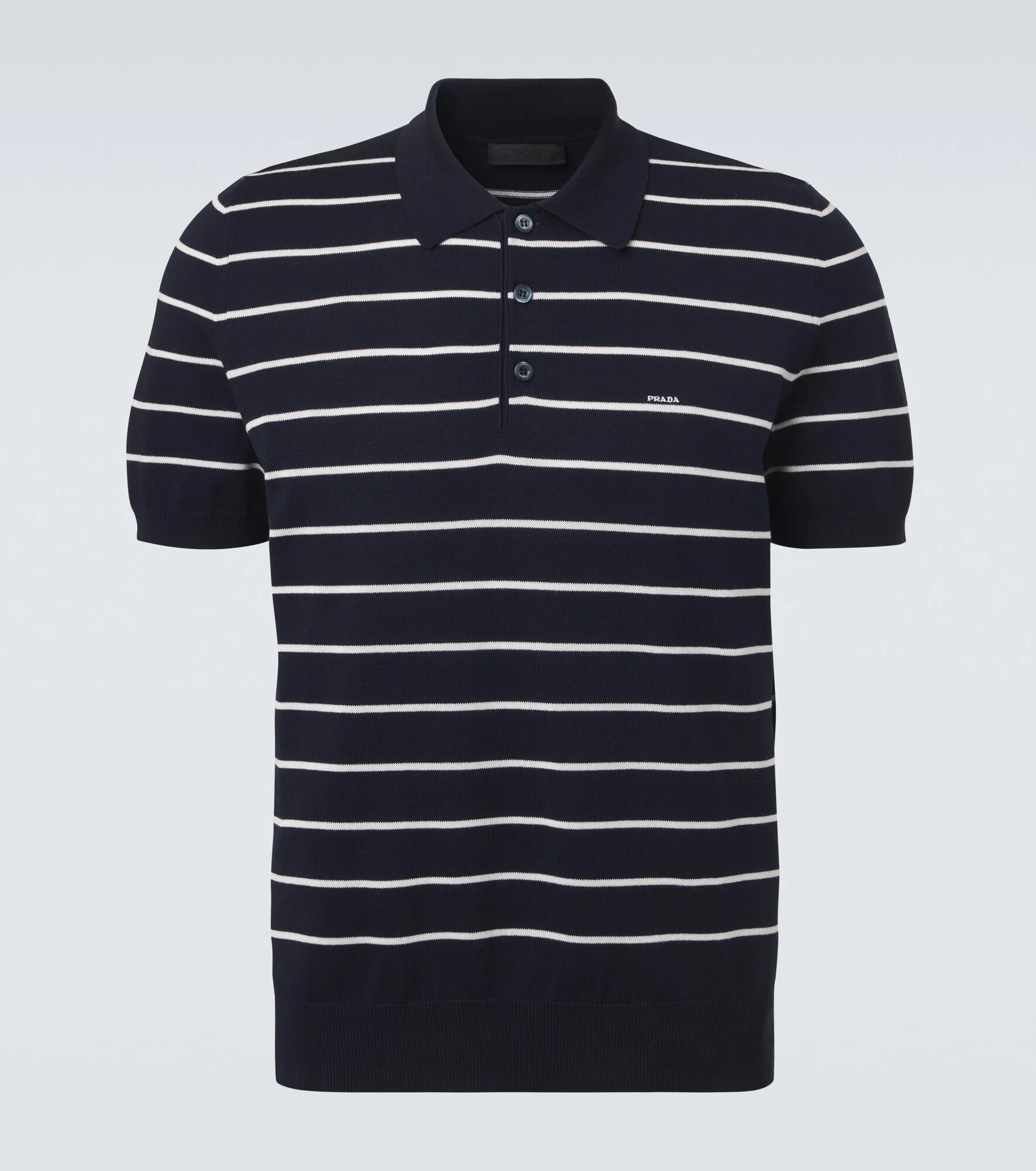 Striped cotton polo shirt - 1