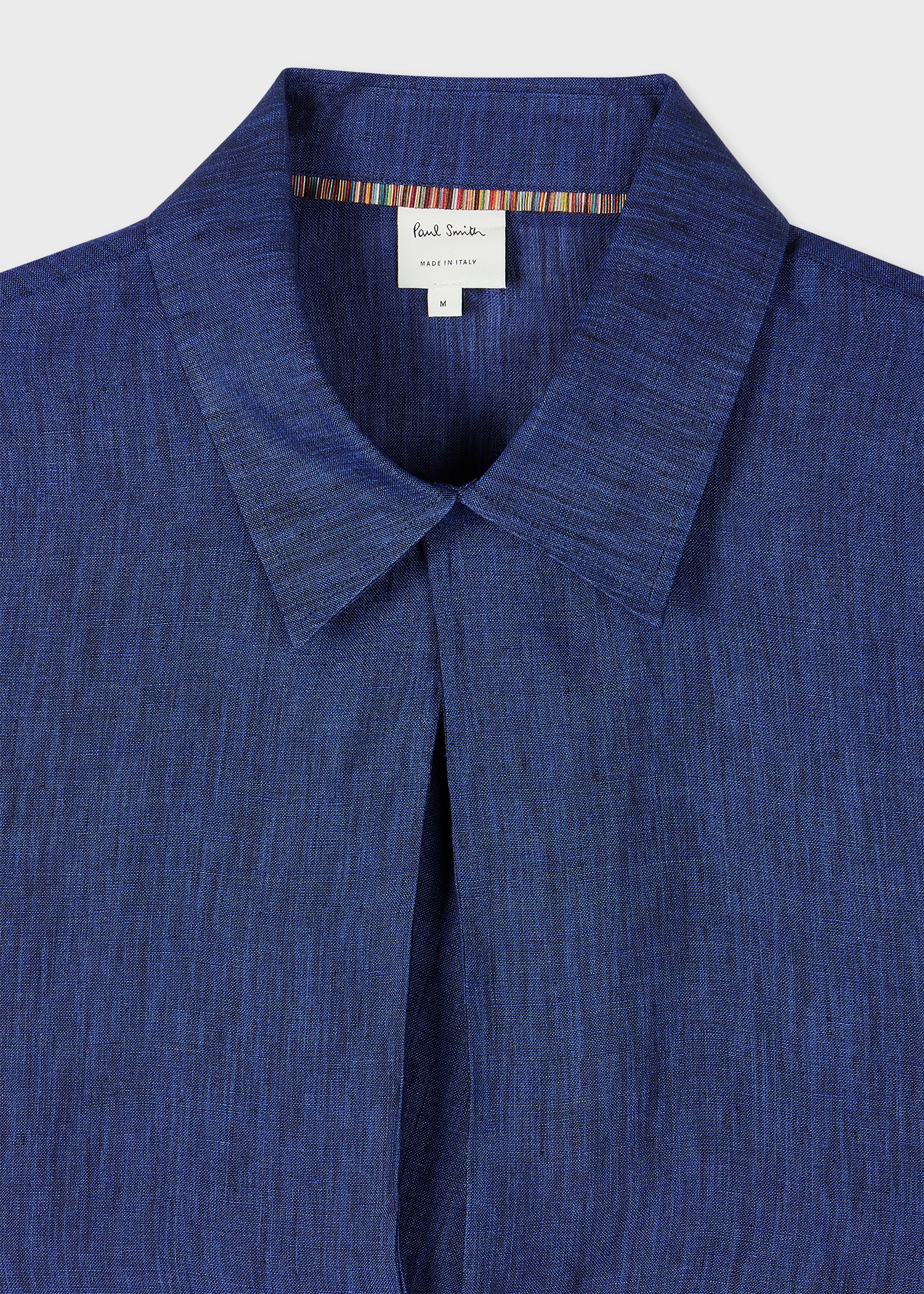 Indigo Linen Popover Shirt - 3