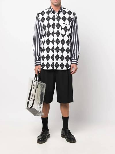 Comme des Garçons SHIRT contrast-print long-sleeved shirt outlook