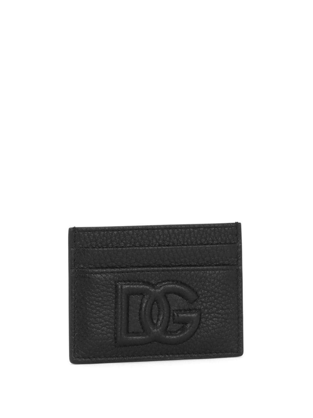 logo-plaque leather cardholder - 3