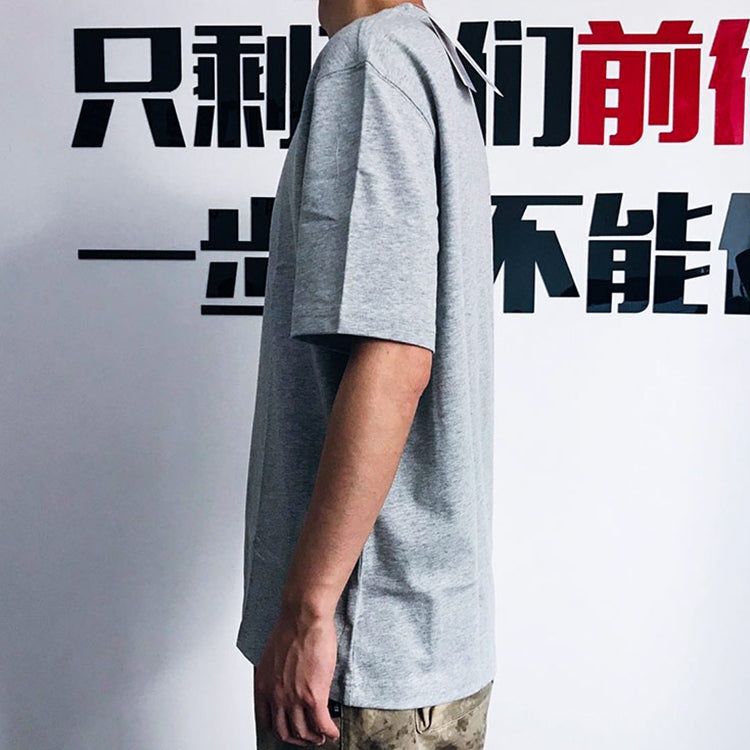Li-Ning Sports Fashion Series Casual Round Neck Sports Short Sleeve 'Grey' AHSP611-3 - 4