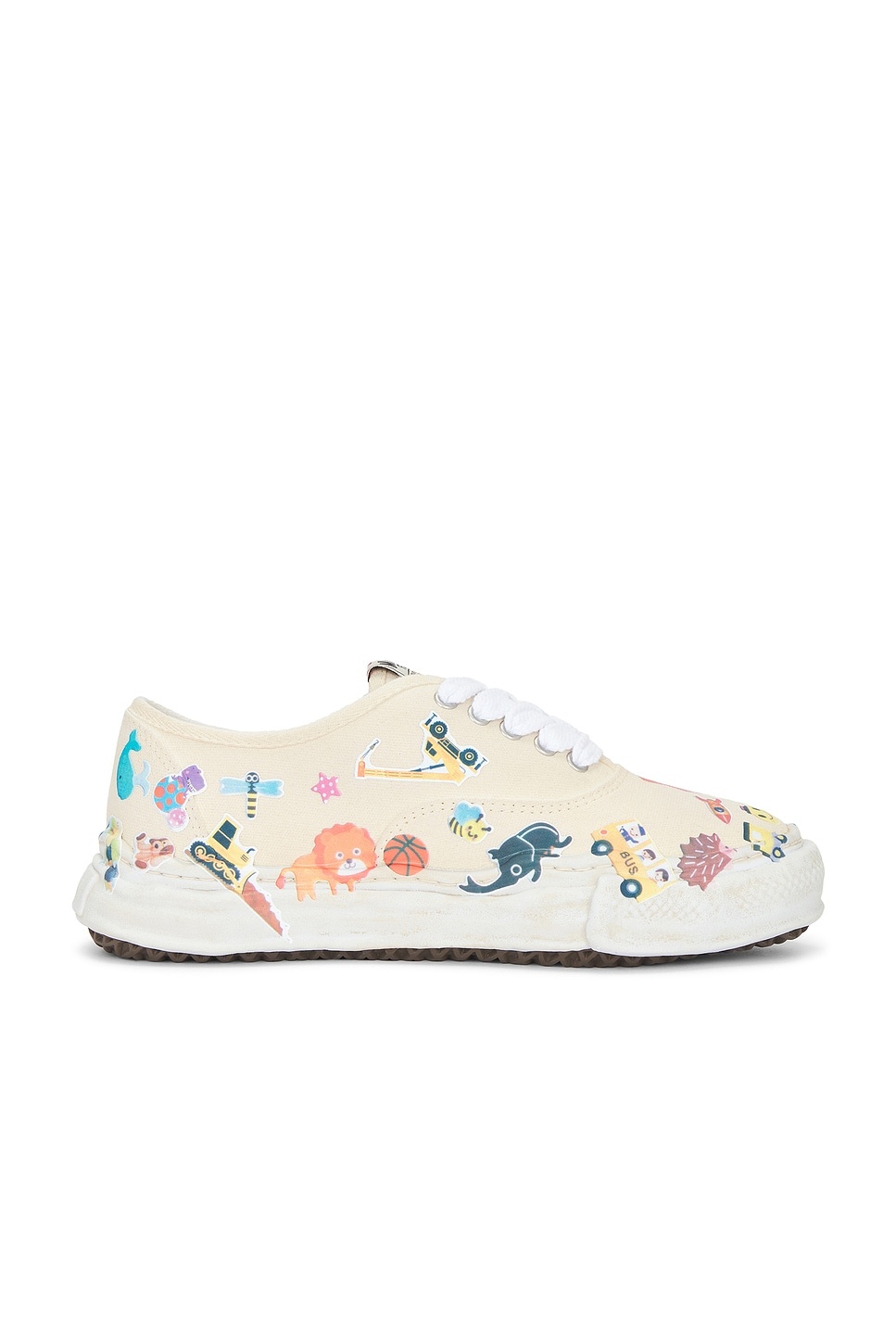 Baker Original Sole Canvas Stickers Print Low-Top Sneaker - 3