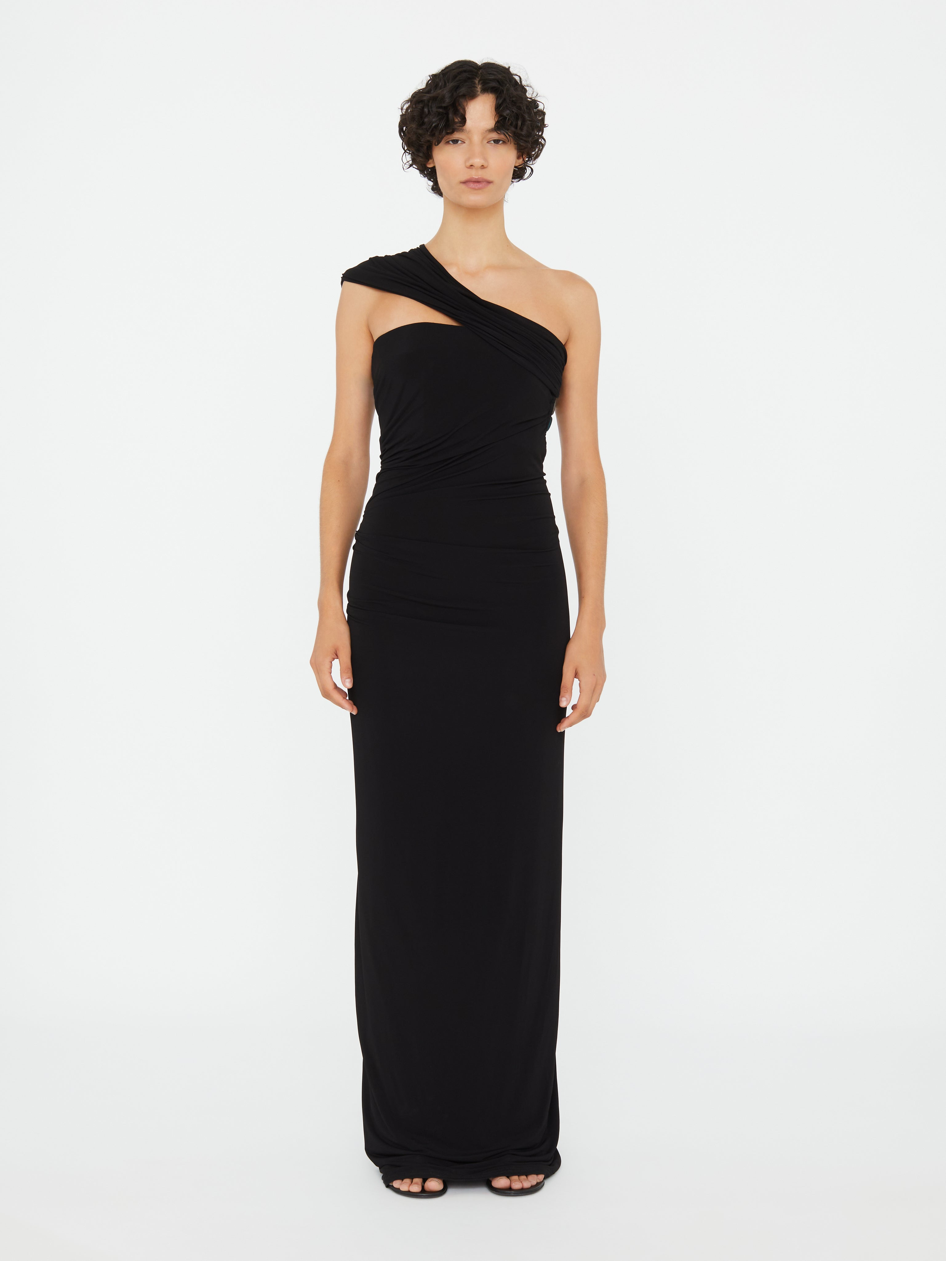 Beach Glass Draped Jersey Strapless Dress - 3