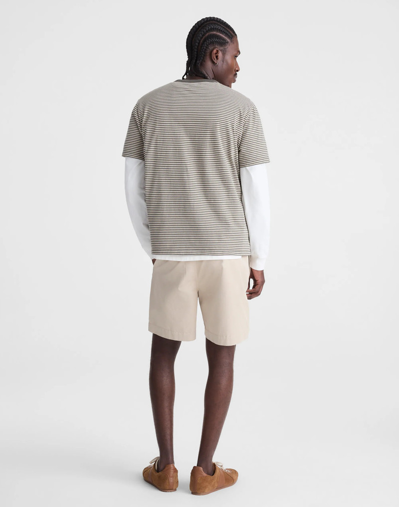 Madewell Pleated Chino Shorts in Uniform Twill outlook