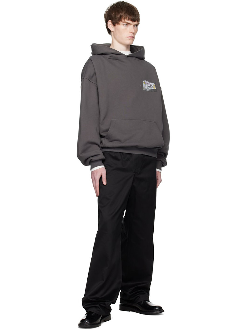 We11done Gray Cassette Tape Print Hoodie outlook