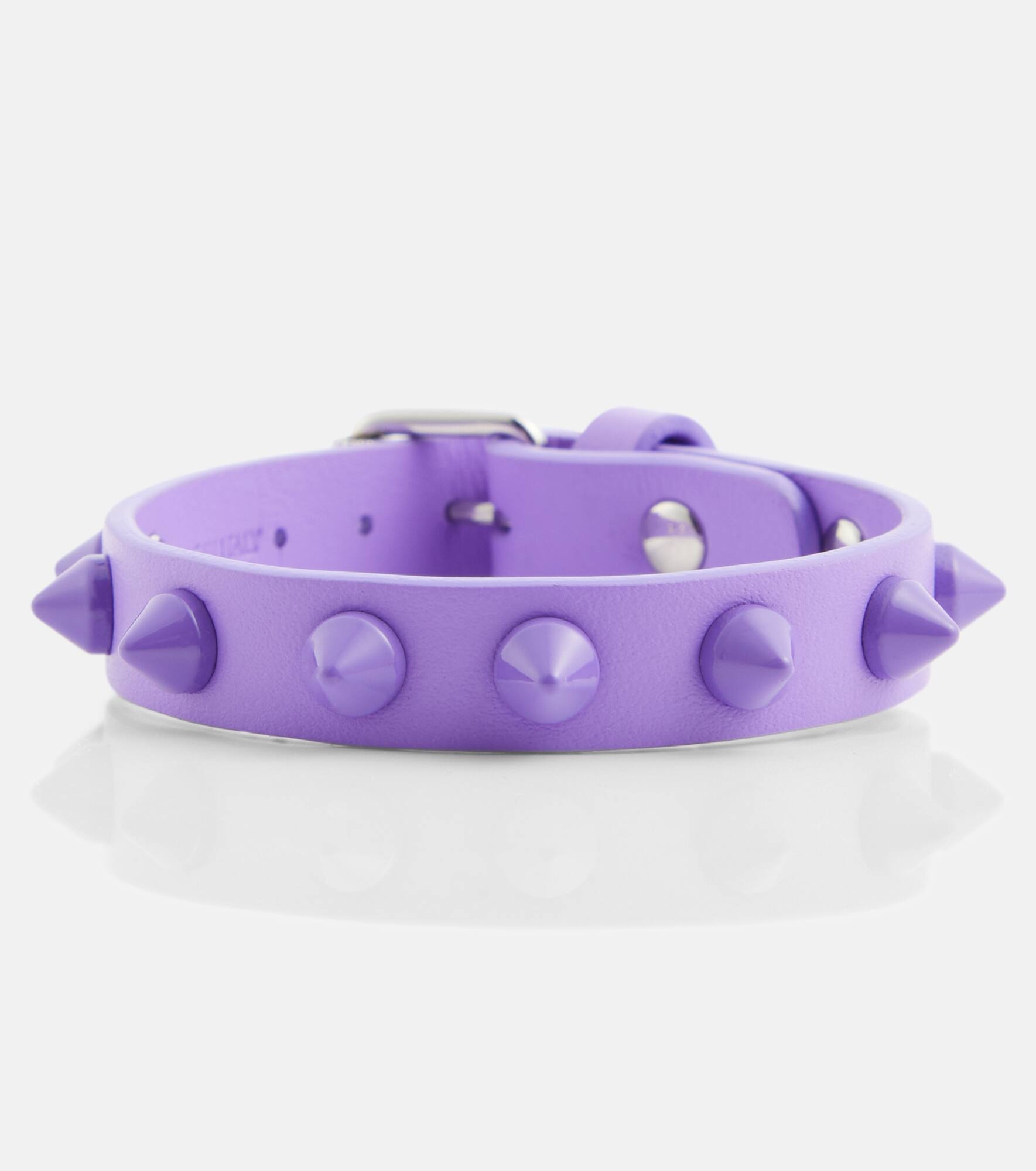 Loubilink embellished leather bracelet - 1