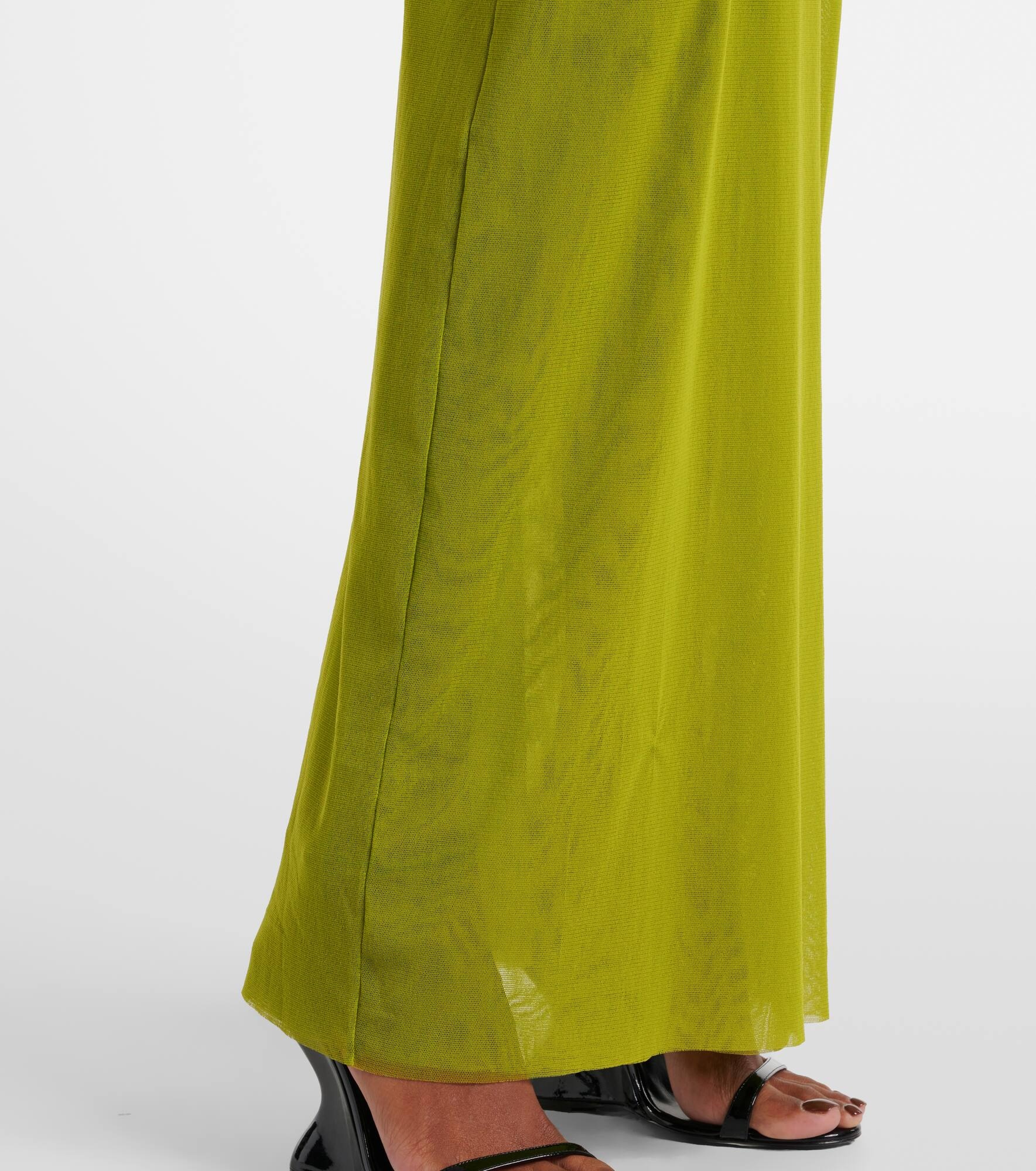 Appliqué mesh maxi dress - 5