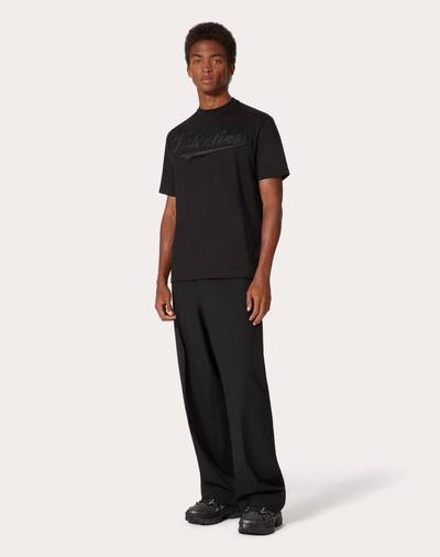 Valentino COTTON T-SHIRT WITH VALENTINO PATCH outlook