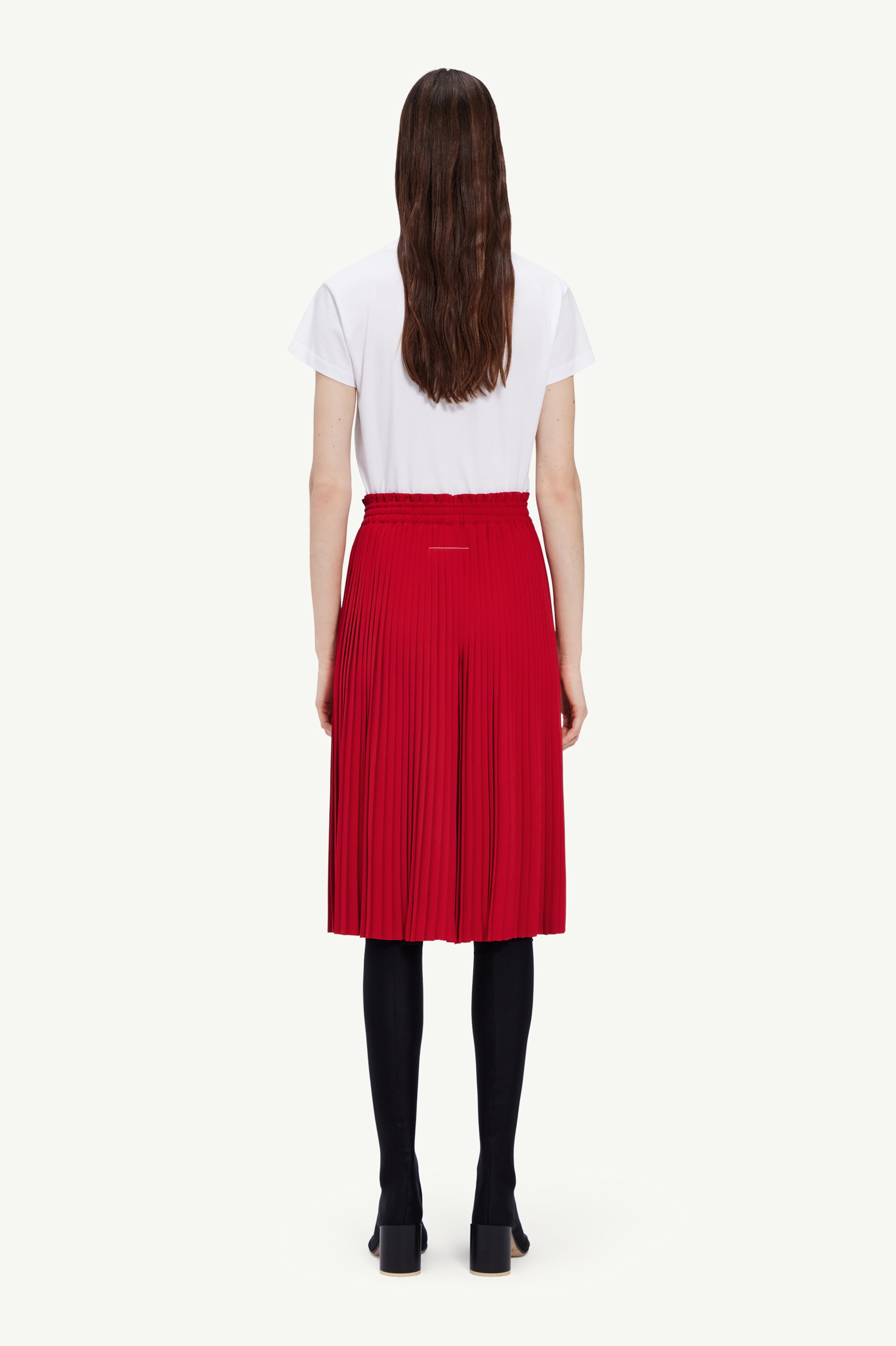 Mid-length pleated skirt - 4