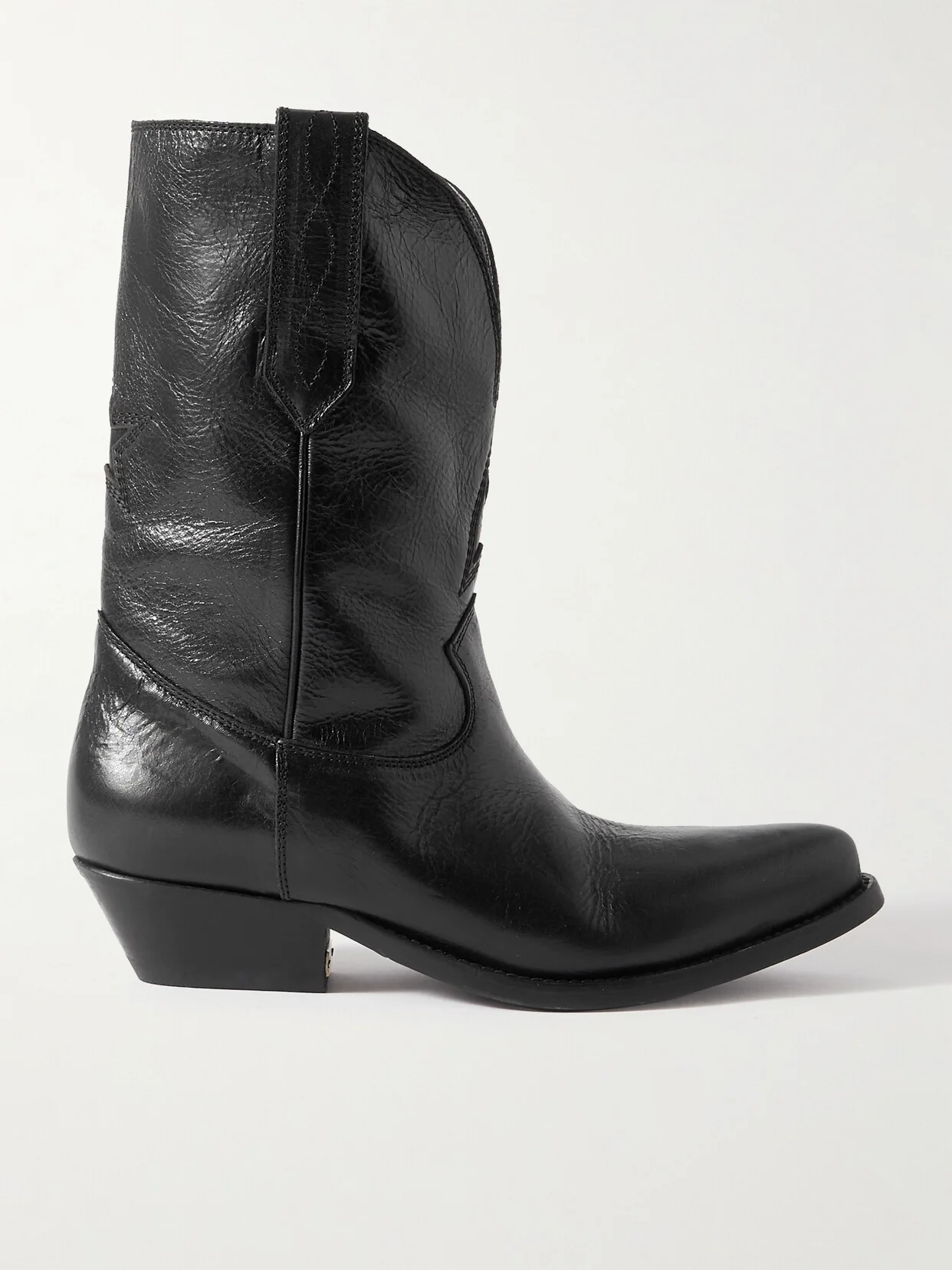 Low Wish Star Textured-leather Cowboy Boots - 1