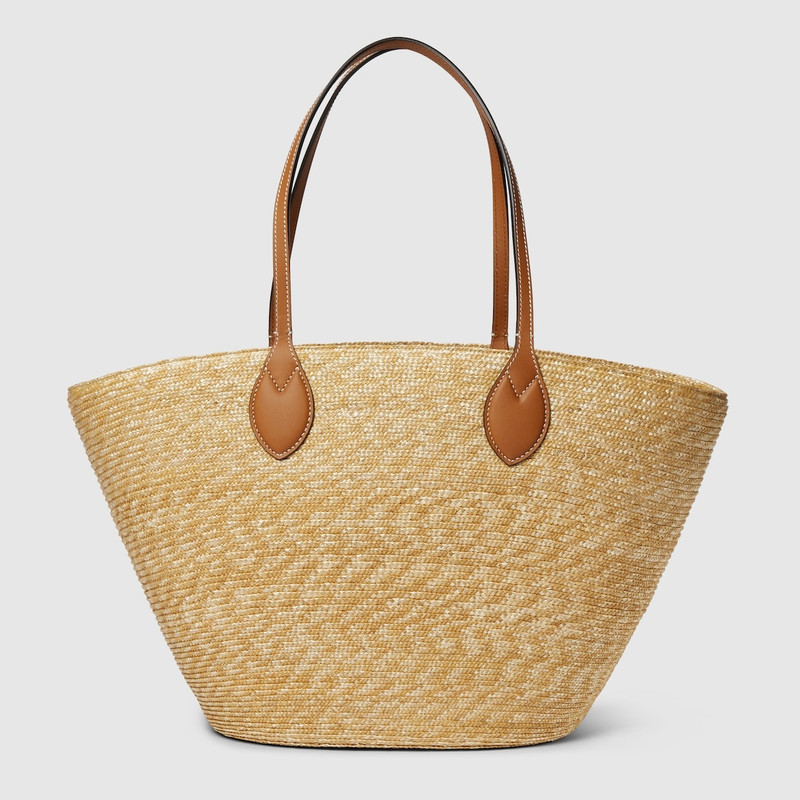 Medium tote bag with Gucci patch 5