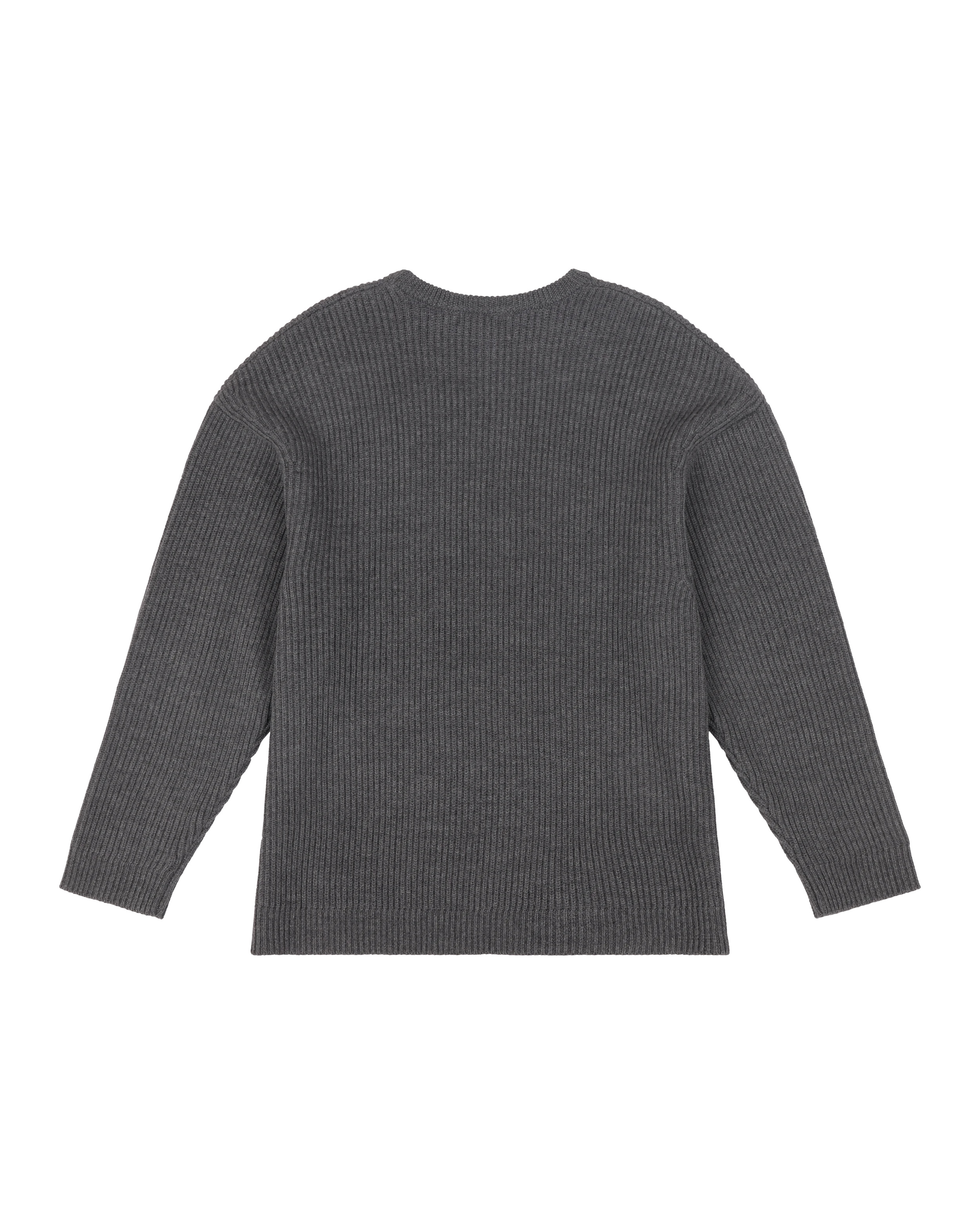 OVERSIZE KNIT CREWNECK CONCRETE - 5