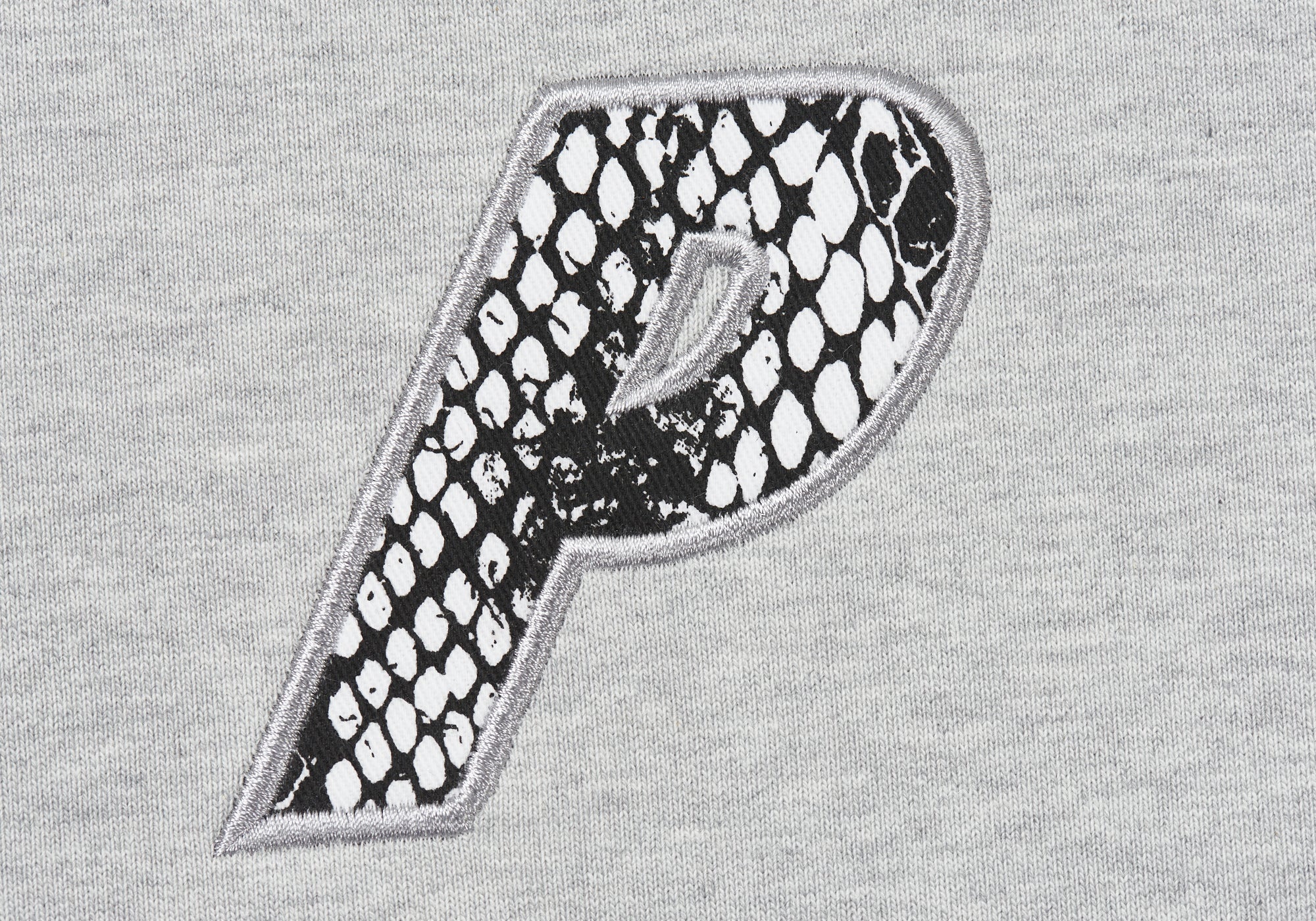 P-3 SNAKE APPLIQUE HOOD GREY MARL - 3