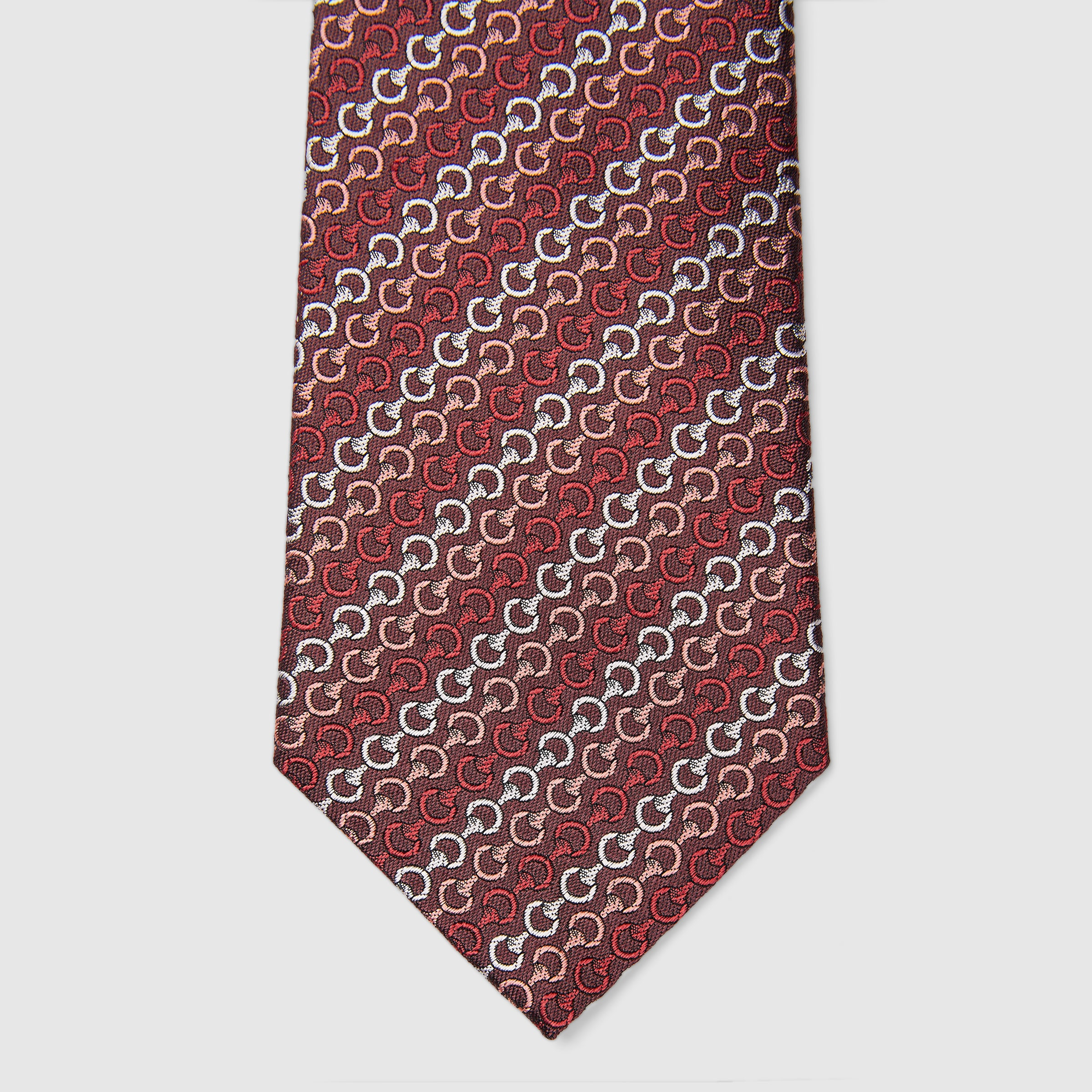 Horsebit silk jacquard tie - 4