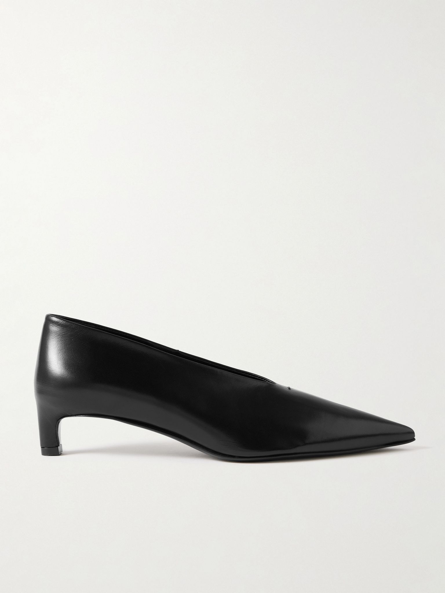 Glossed-leather pumps Black - 1