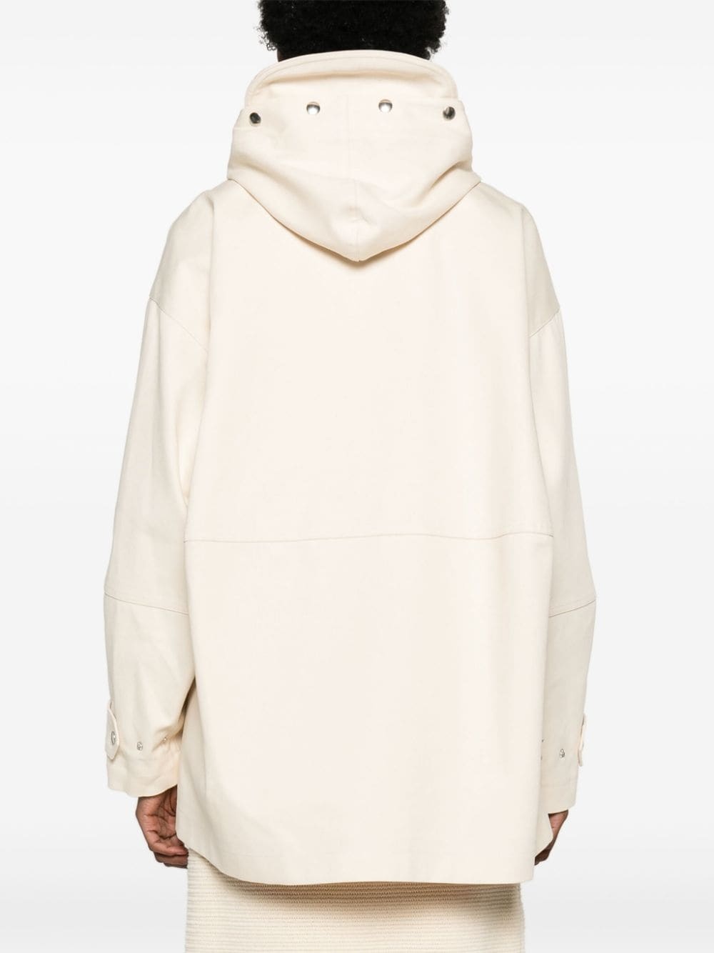 hooded twill parka jacket - 4
