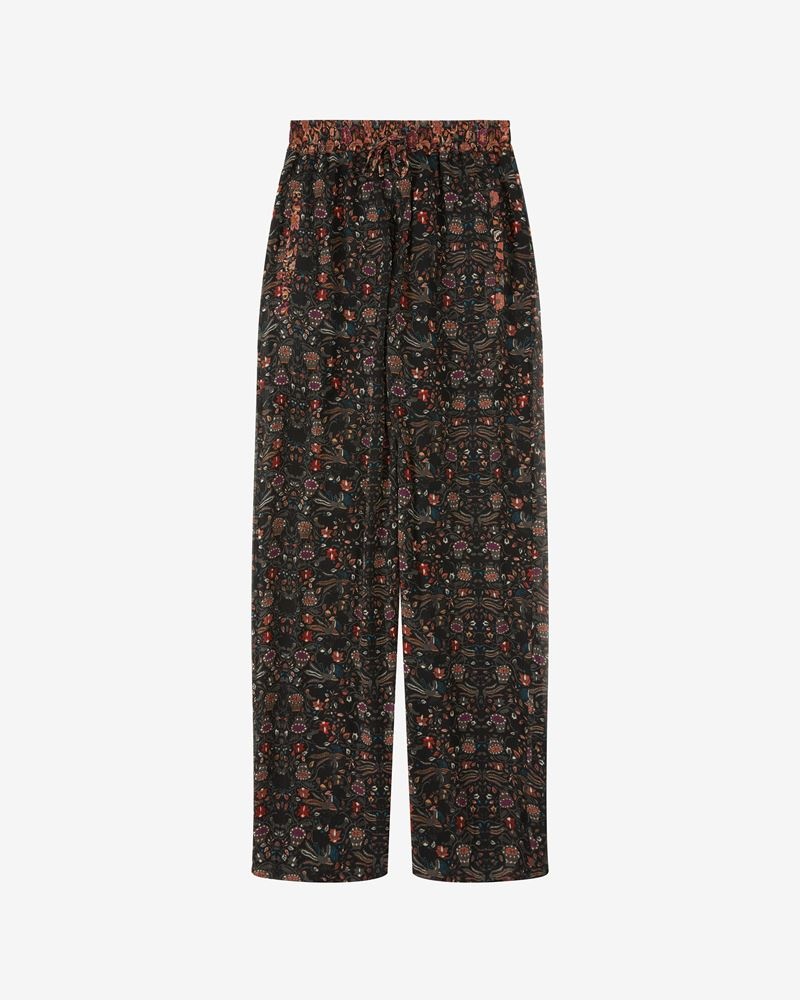 OZIO PRINTED SILK PANTS - 1