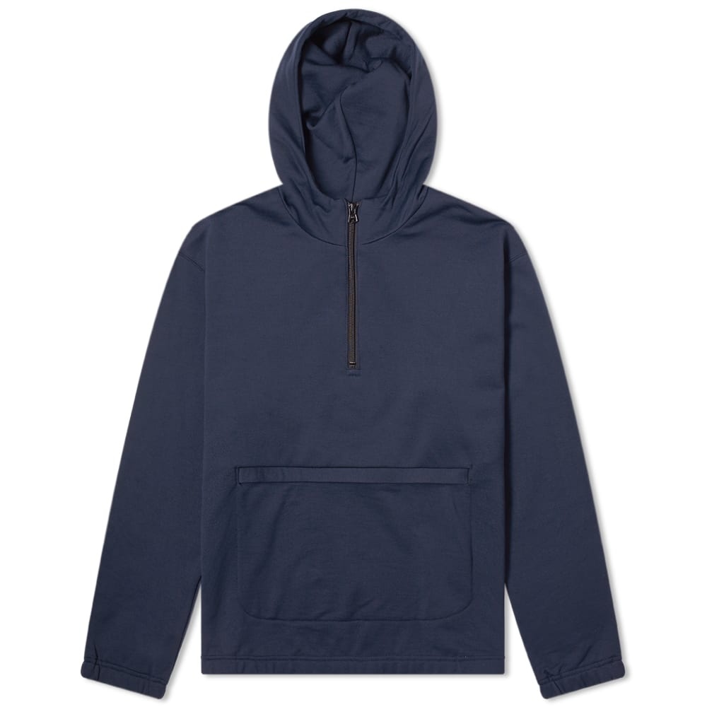 Blue Blue Japan Irredescent Nylon Half Zip Popover Hoody - 1