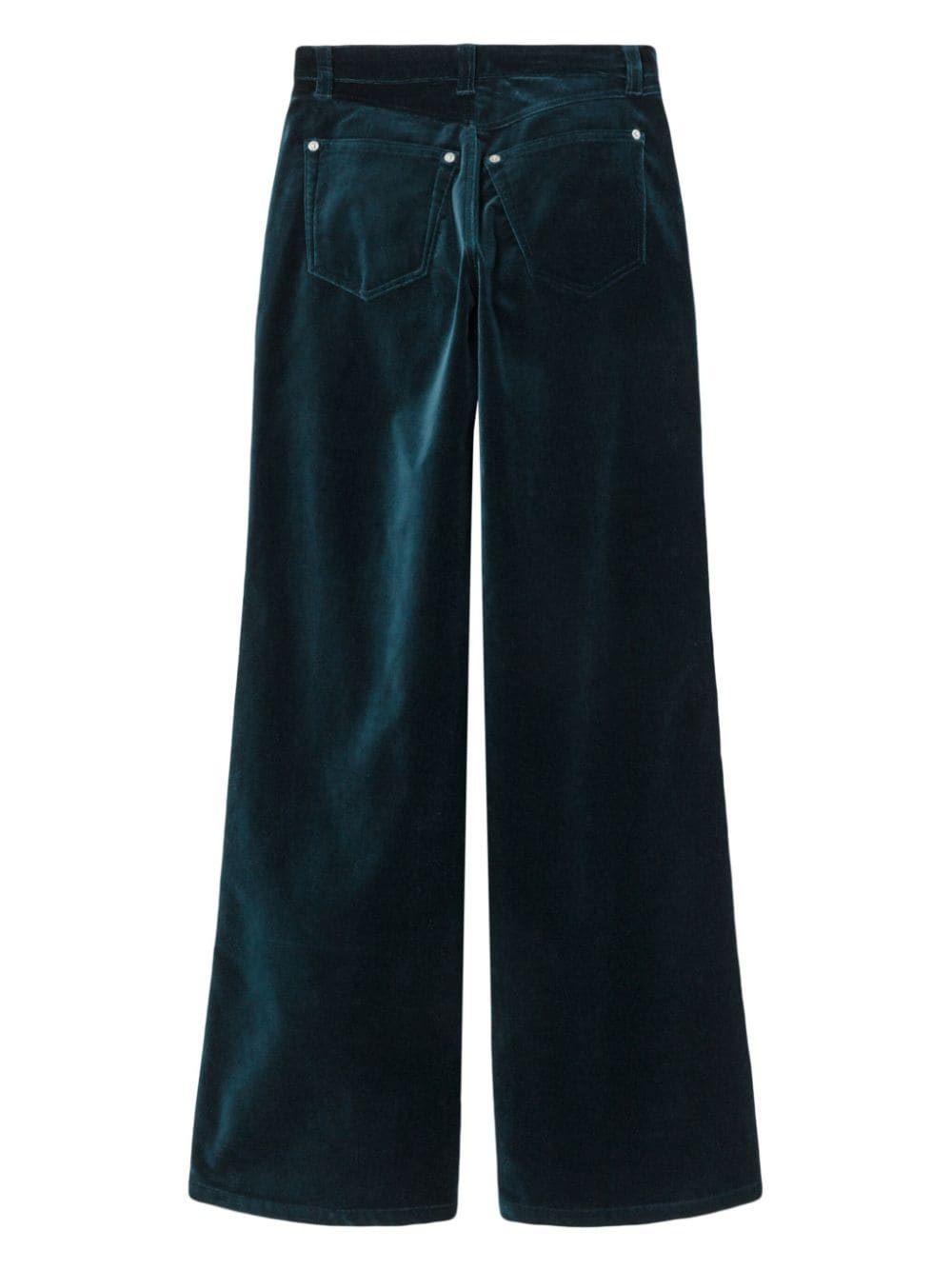 wide-leg velvet trousers - 5