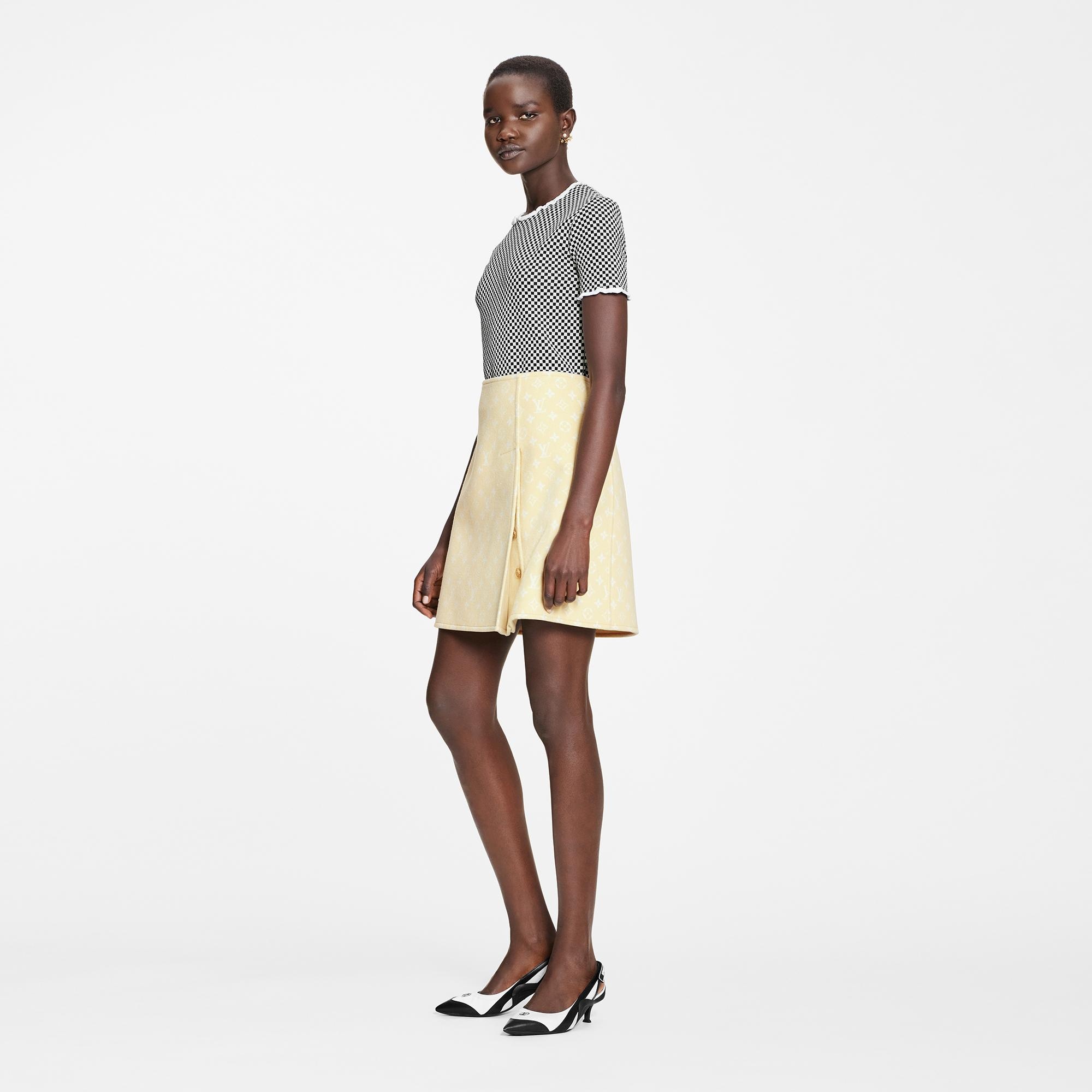 Micro Check Knit Top - 4