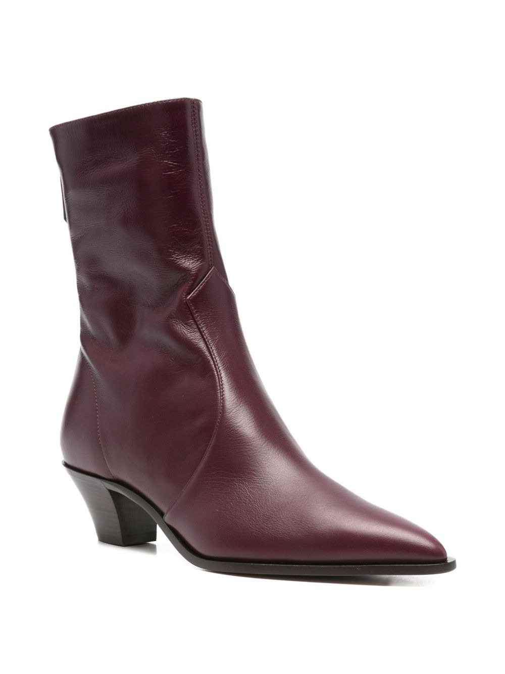 45mm pointed-toe zip boots - 2