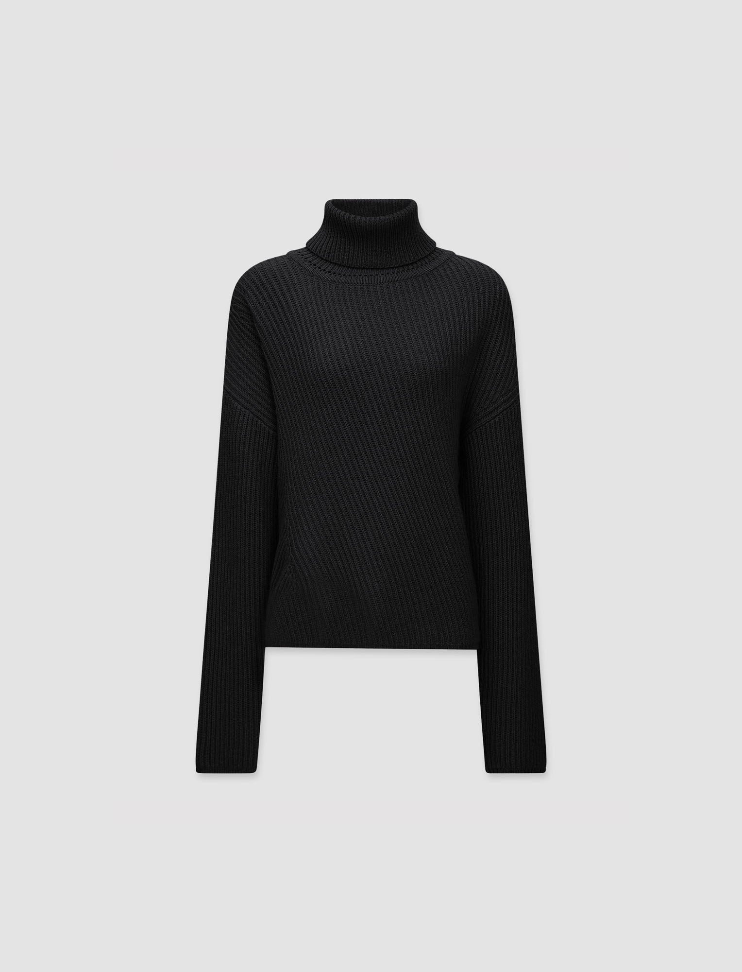 Luxe Cardigan Stitch High Neck Jumper - 1