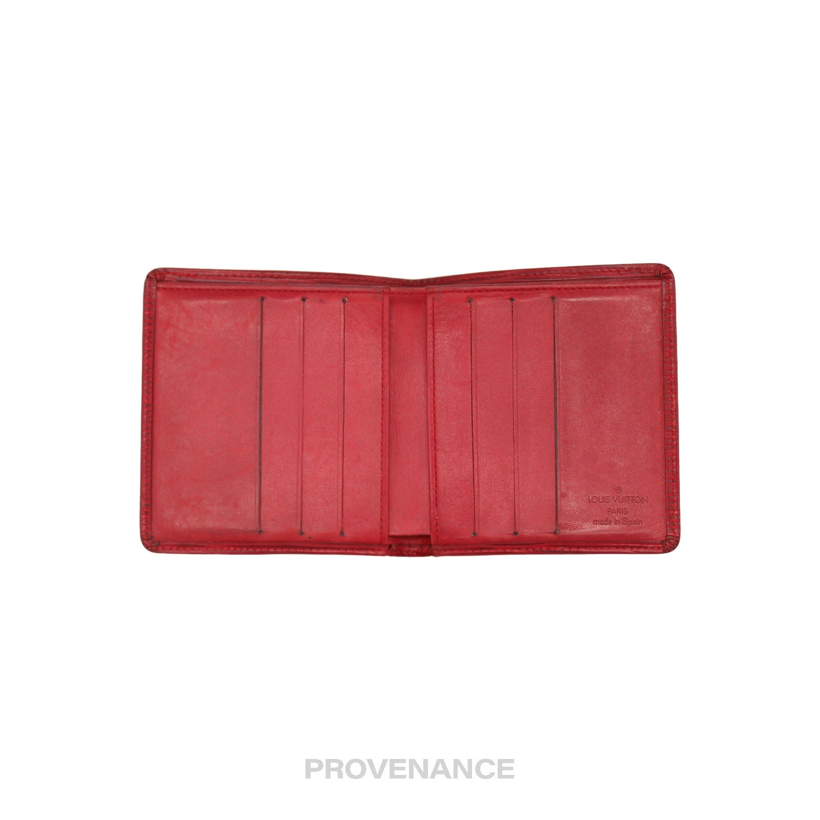 Louis Vuitton 6CC Bifold Wallet - Red Epi Leather - 6