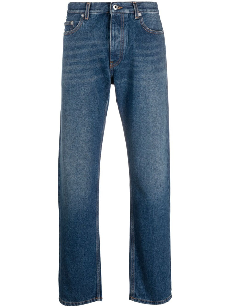 stonewashed straight-leg jeans 1