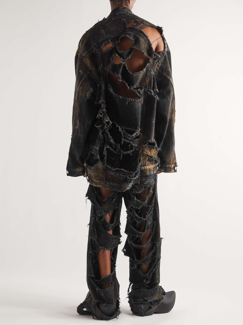 BALENCIAGA Super Destroyed Wide-Leg Distressed Jeans outlook