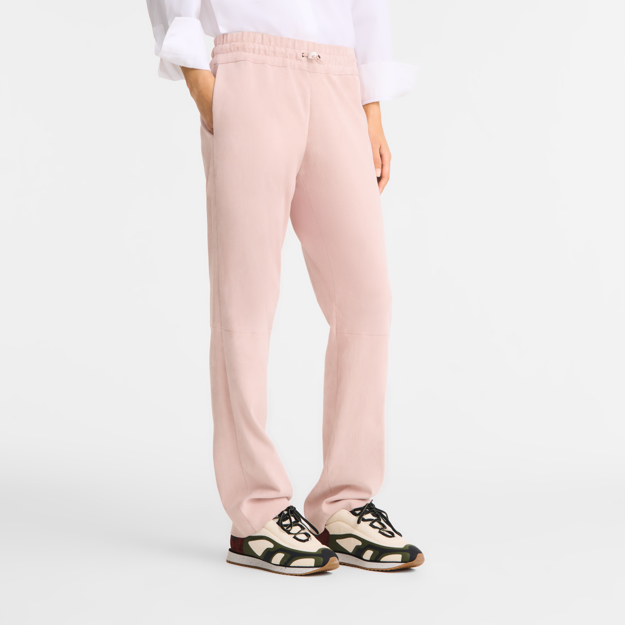 Leather straight pants Pink - Leather - 4