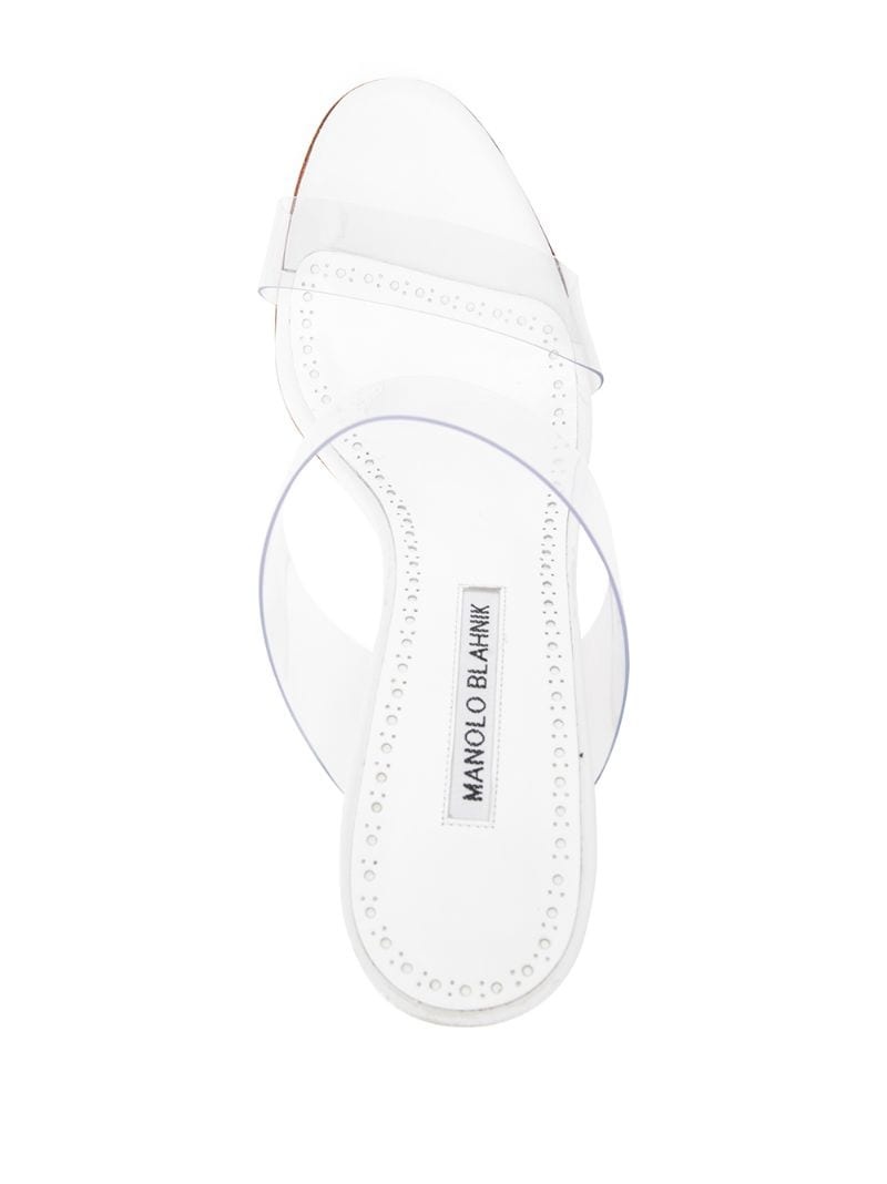 transparent strap leather sandals - 4